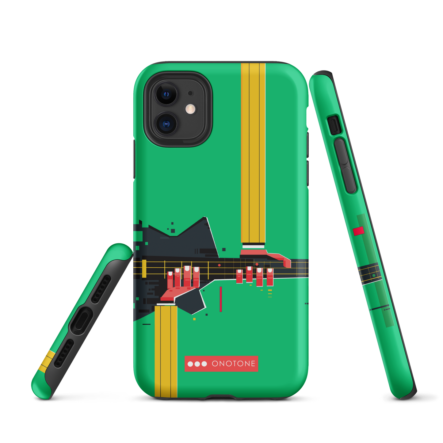 Dual Layer green modern iPhone® Case
