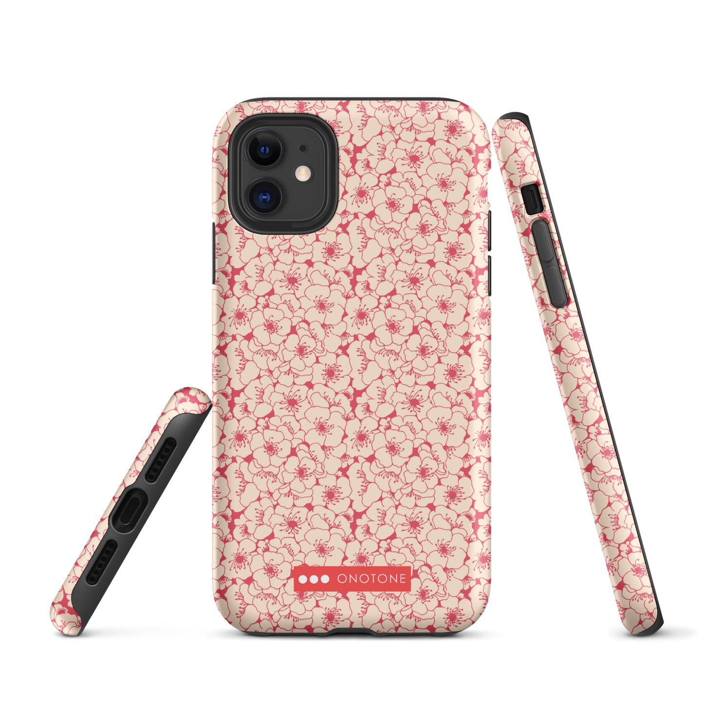 Japanese design indigo iPhone® Case with sakura patterns