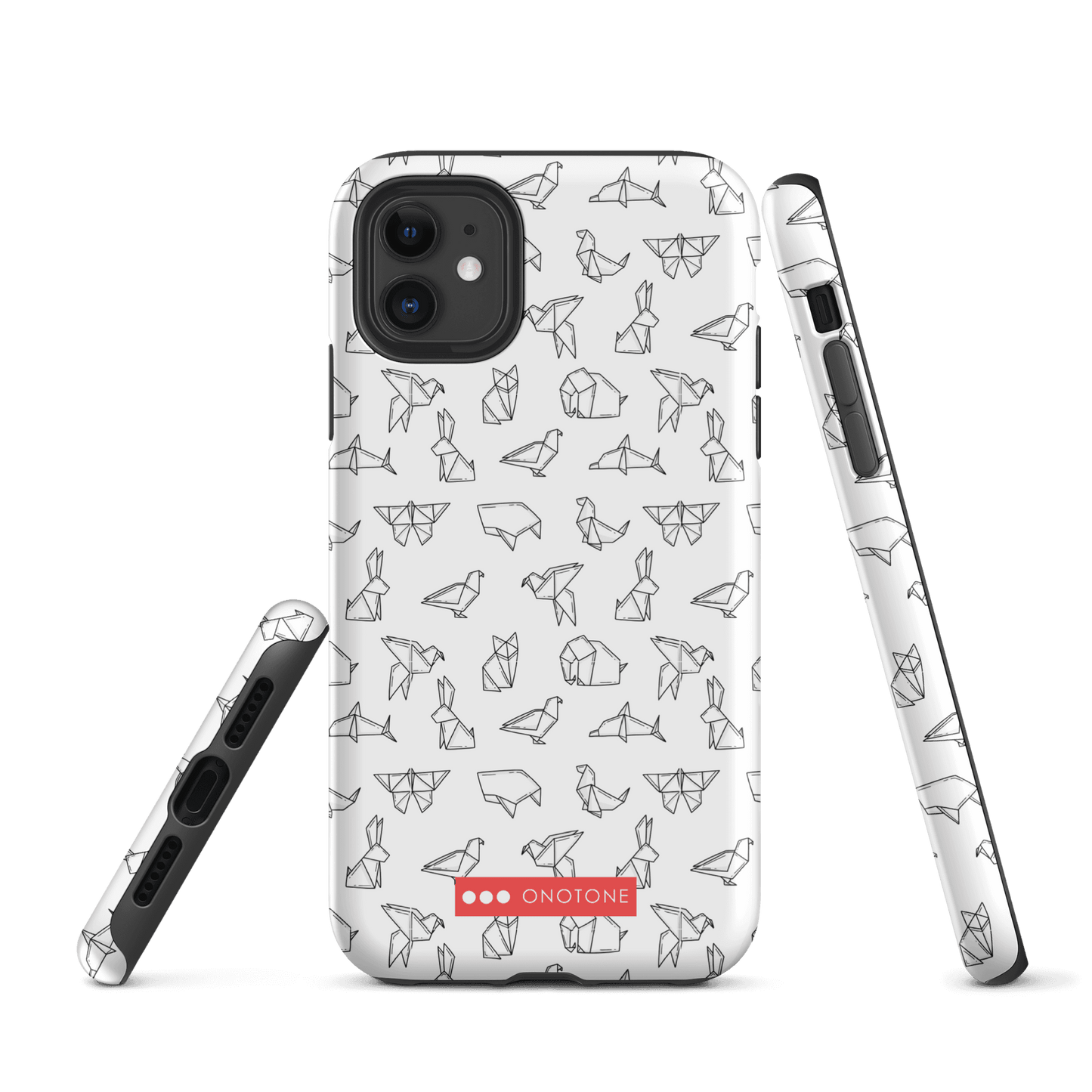 Japanese design indigo iPhone® Case with origami patterns  (IND-037)