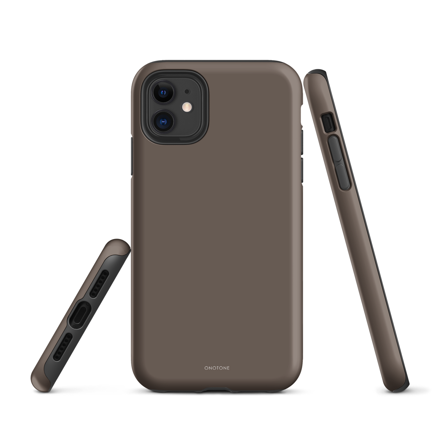 GRAY MINIMALIST IPHONE® CASE - PANTONE® CHOCOLATE CHIP