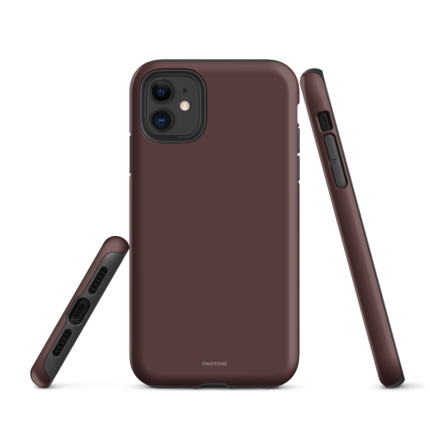 GRAY MINIMALIST IPHONE® CASE - PANTONE® BITTER CHOCOLATE
