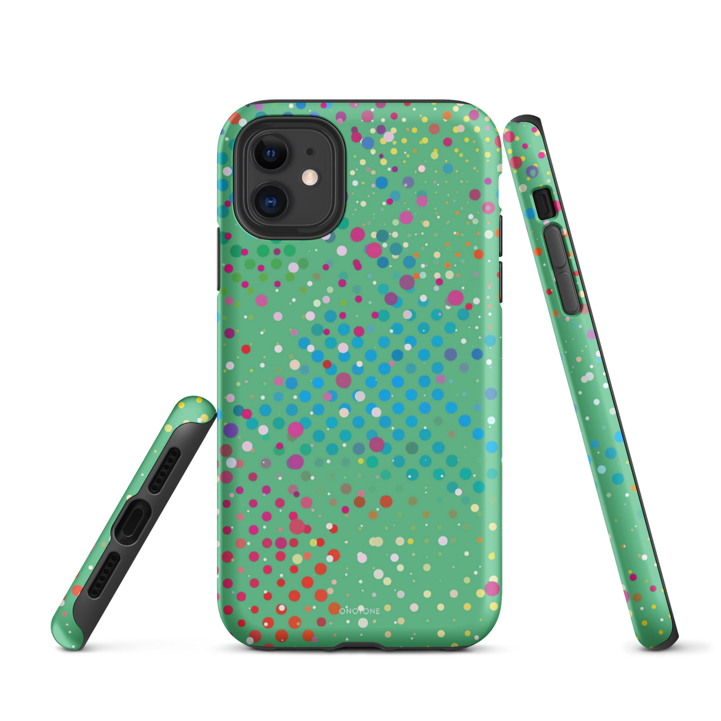 Medium Aquamarine Polka Dot iPhone 11 Pro Case