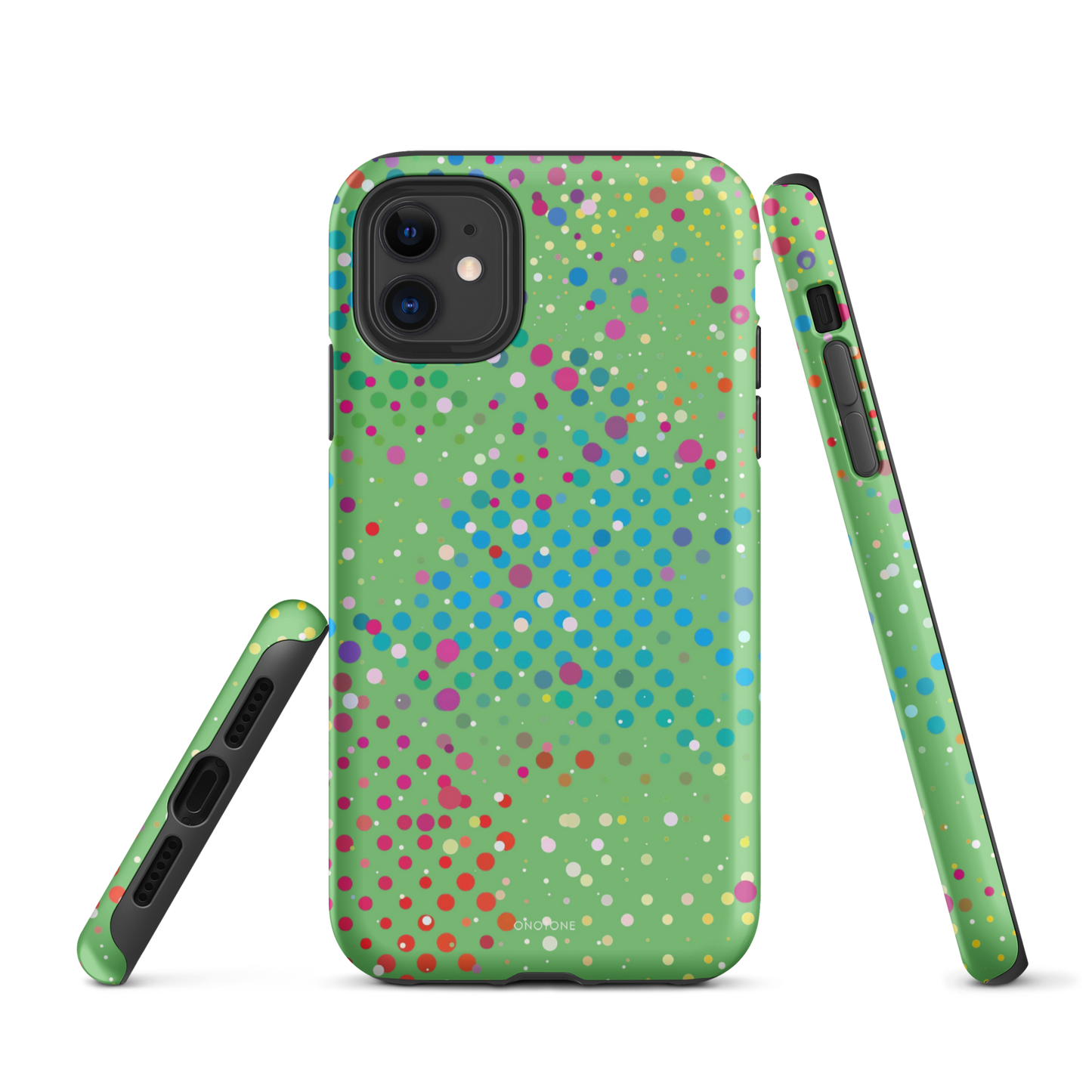 Pale Olive Green Polka Dot iPhone 11 Pro Case