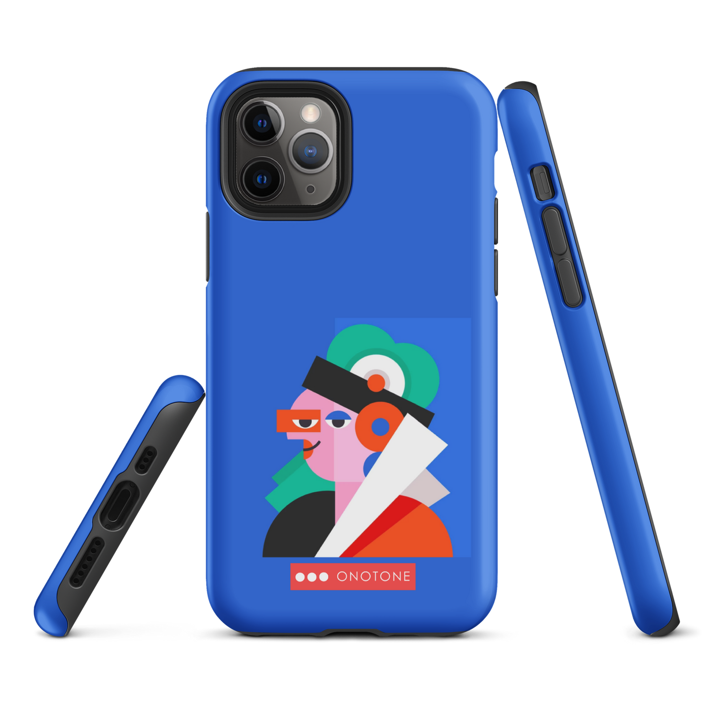 Dual Layer blue modern iPhone® Case