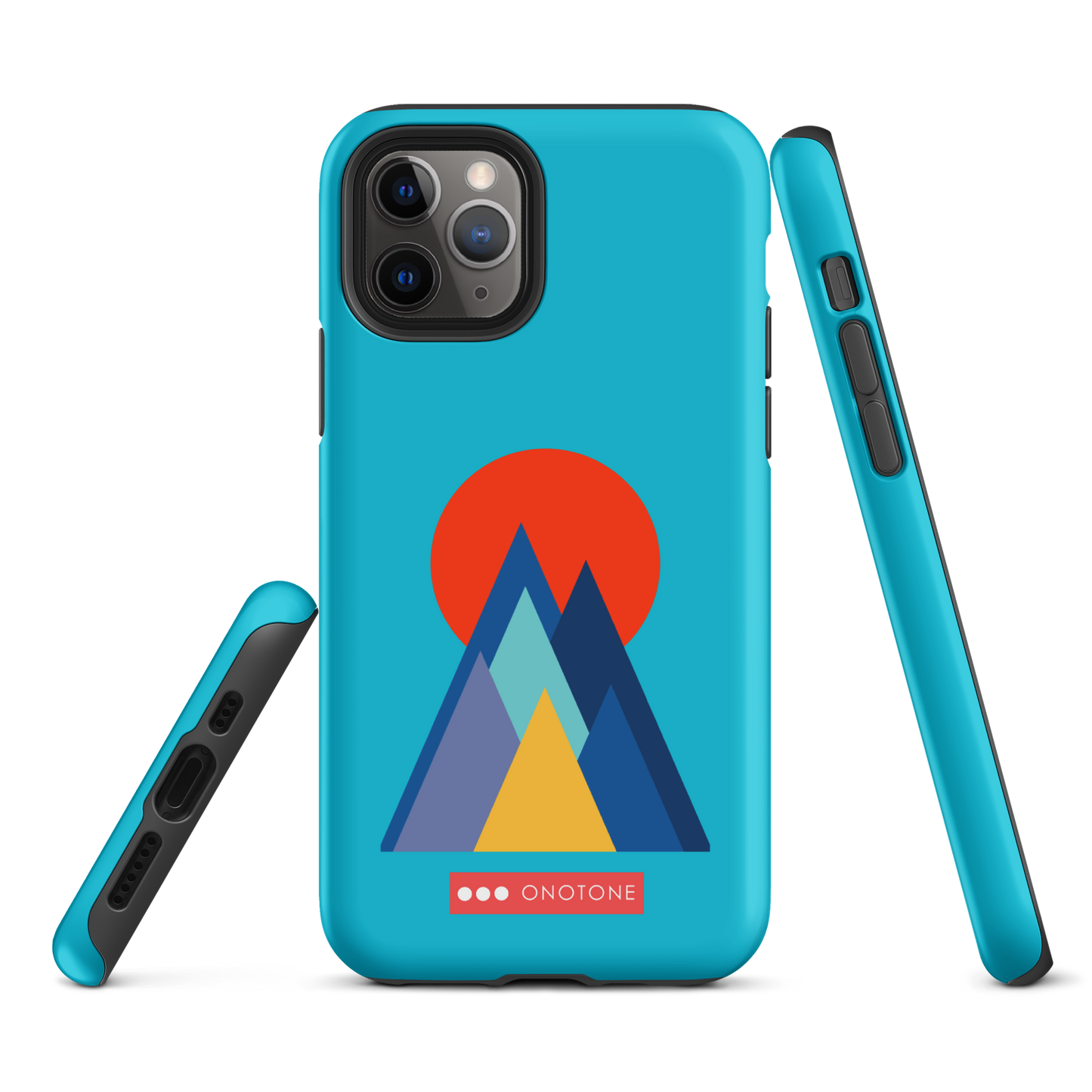 Dual Layer blue modern iPhone® Case