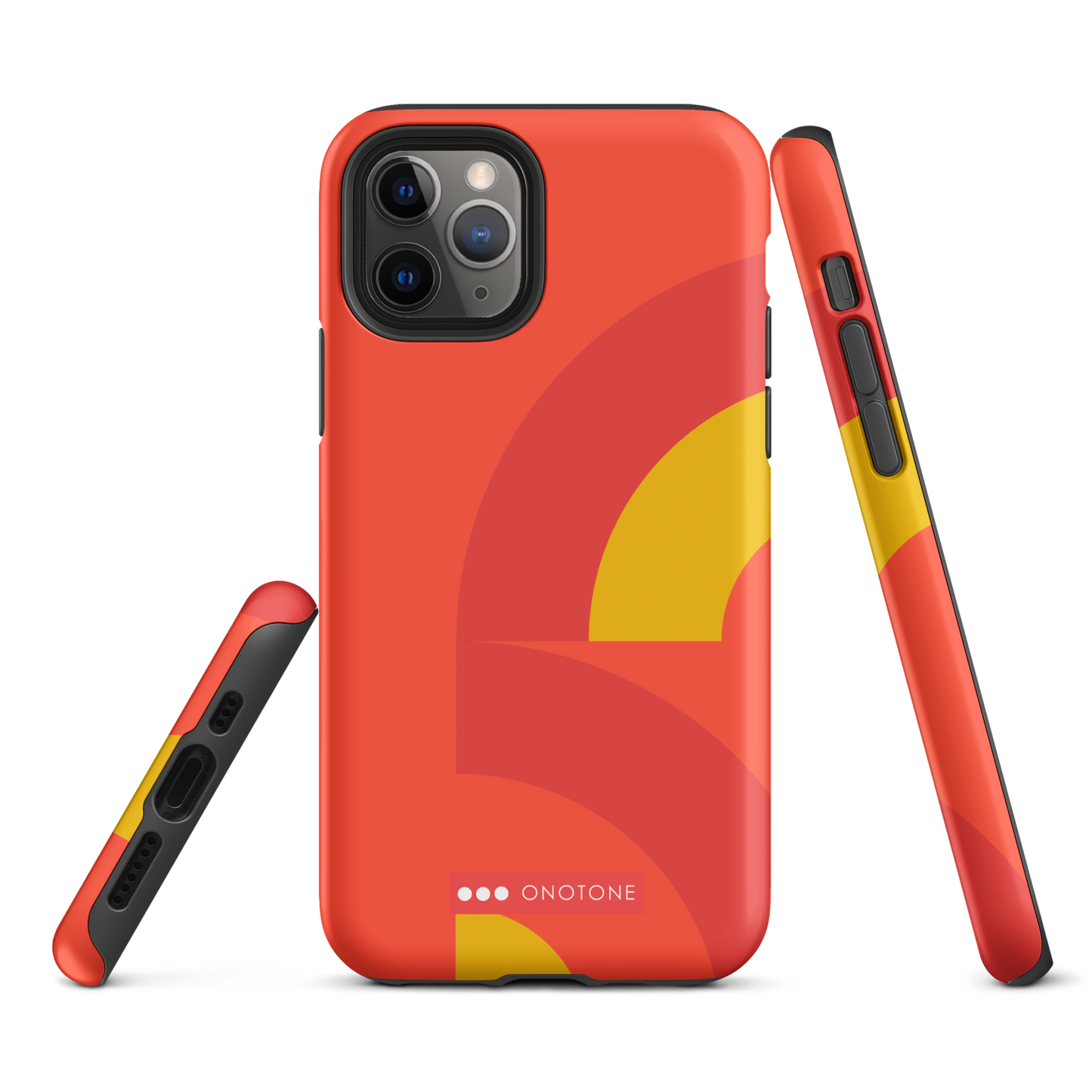 Dual Layer orange modern iPhone® Case
