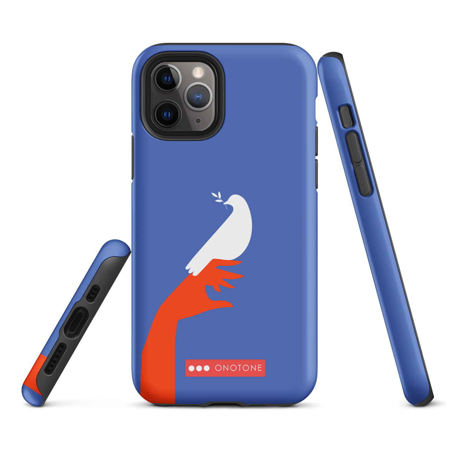 Dual Layer blue modern iPhone® Case
