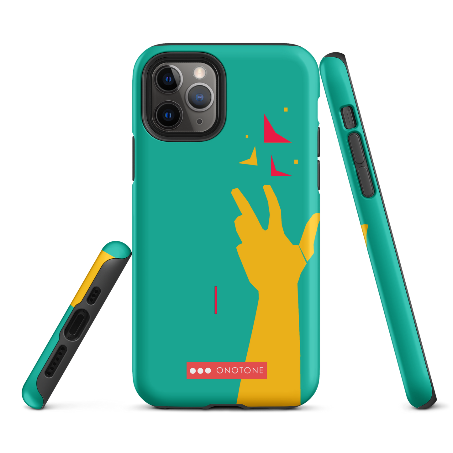Dual Layer green modern iPhone® Case