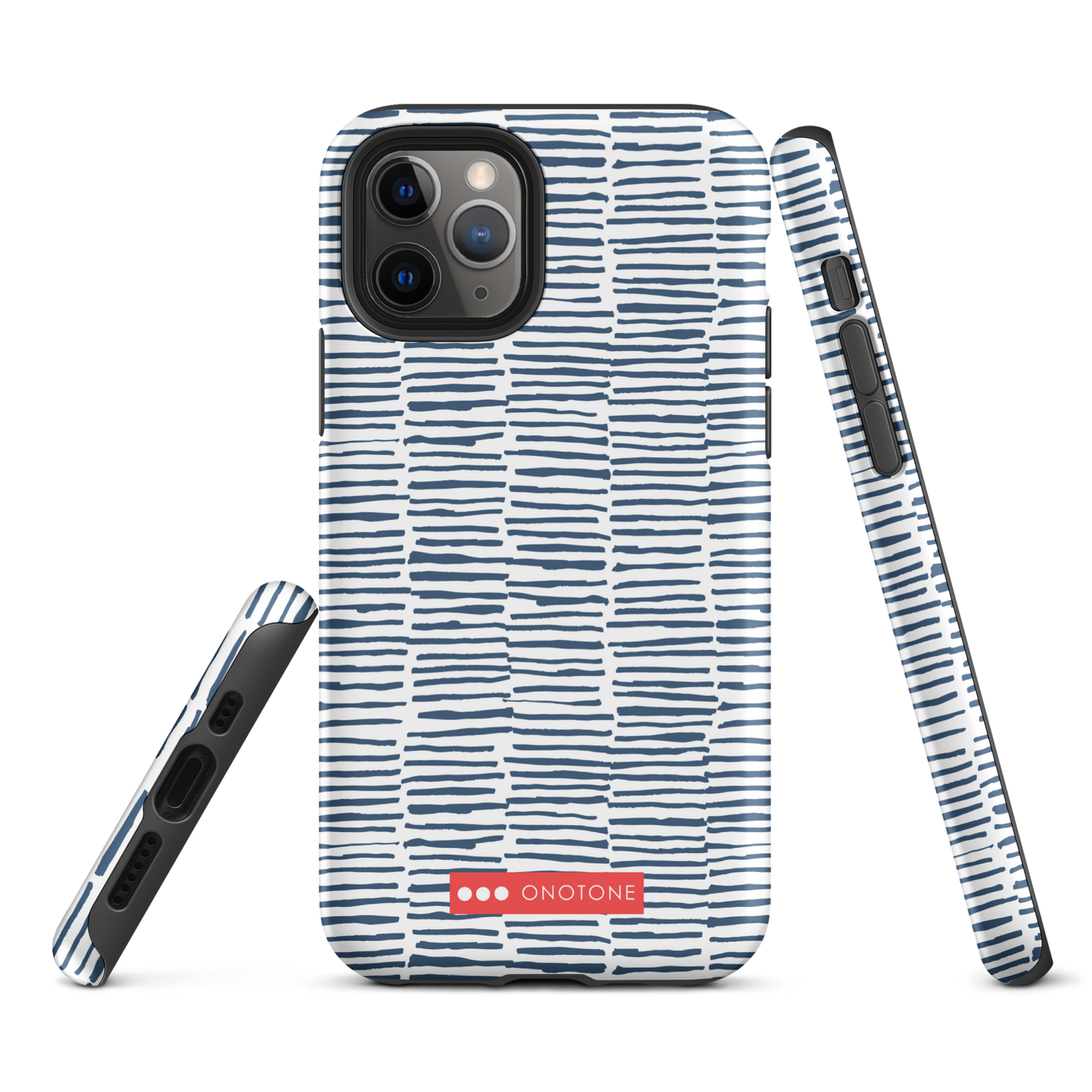 Japanese design indigo iPhone® Case with blue lines