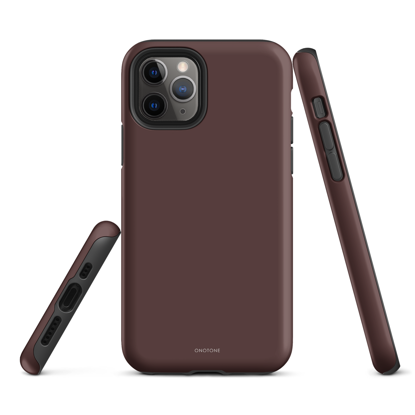GRAY MINIMALIST IPHONE® CASE - PANTONE® BITTER CHOCOLATE
