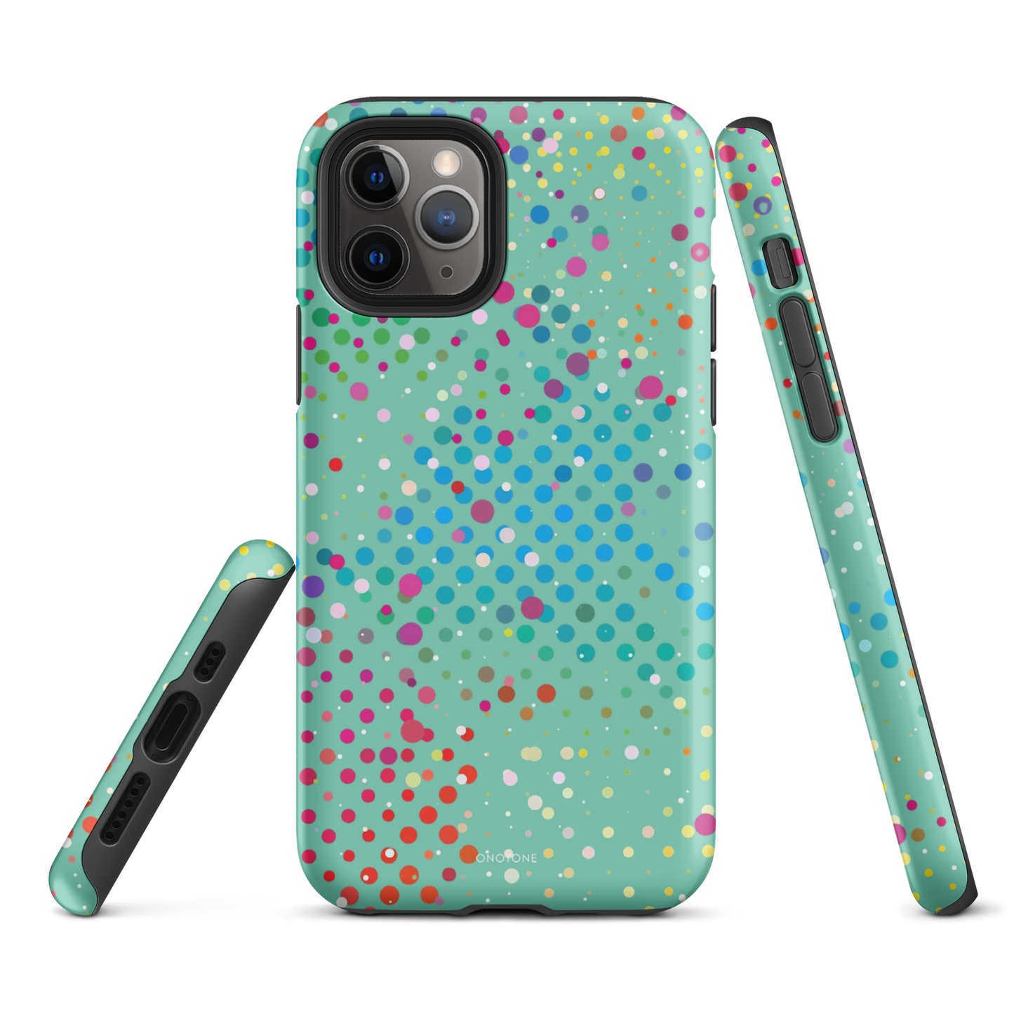 Middle Blue Green Polka Dot iPhone 11 Pro Max Case
