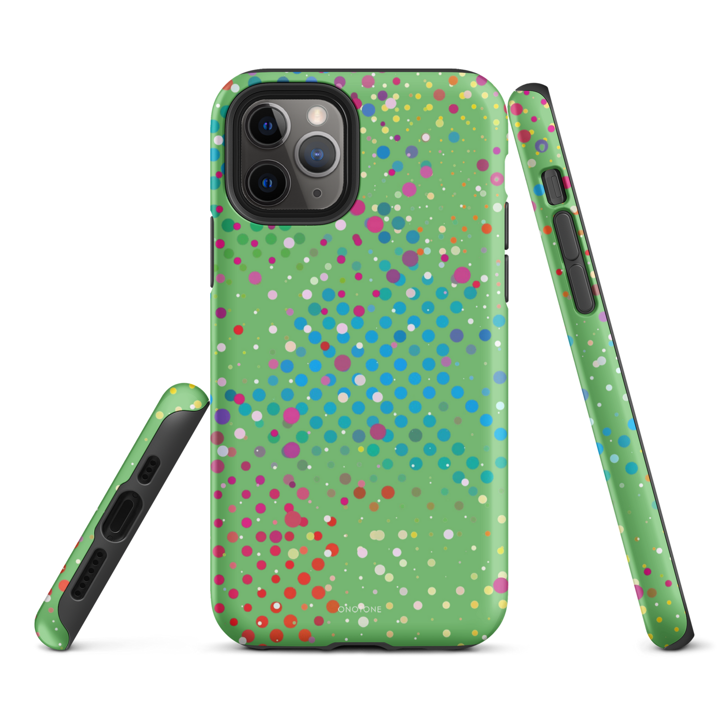Pale Olive Green Polka Dot iPhone 11 Pro Max Case