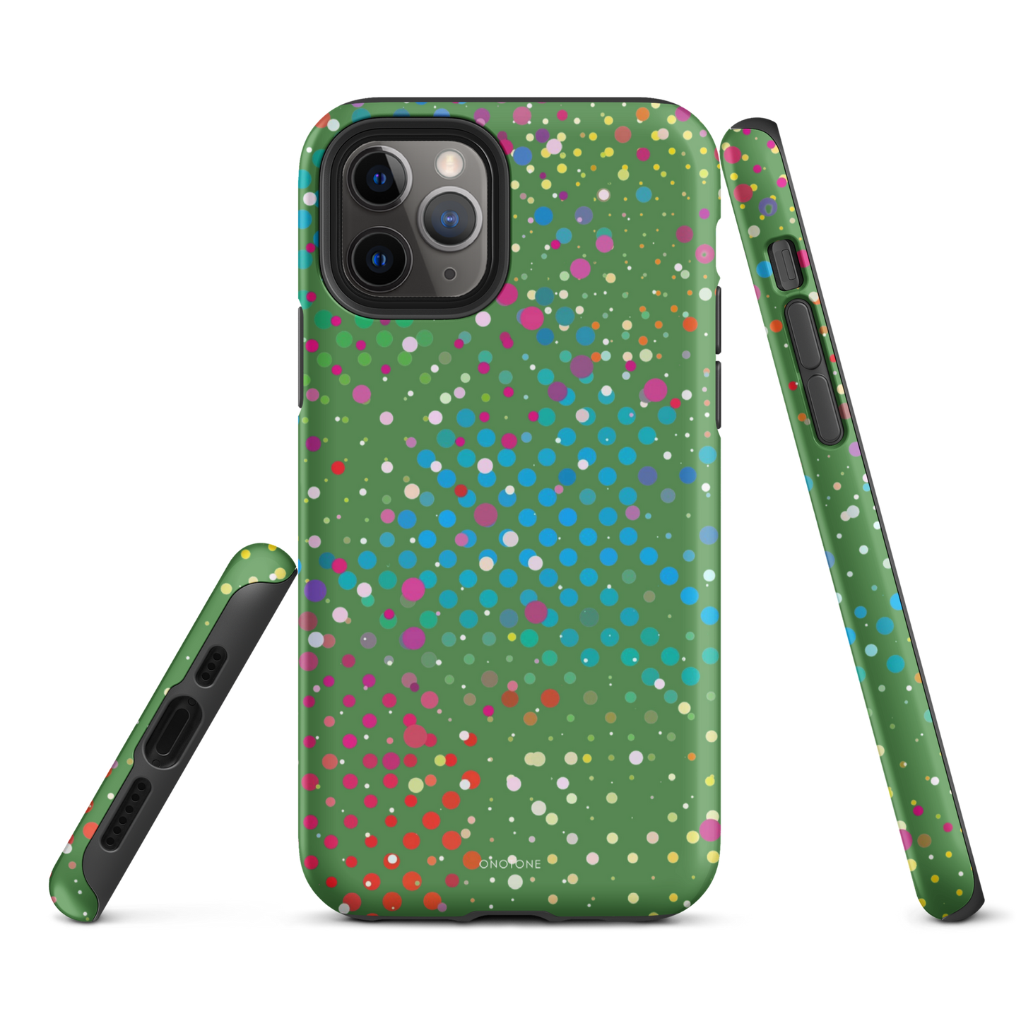 Forest Green Polka Dot iPhone 11 Pro Max Case