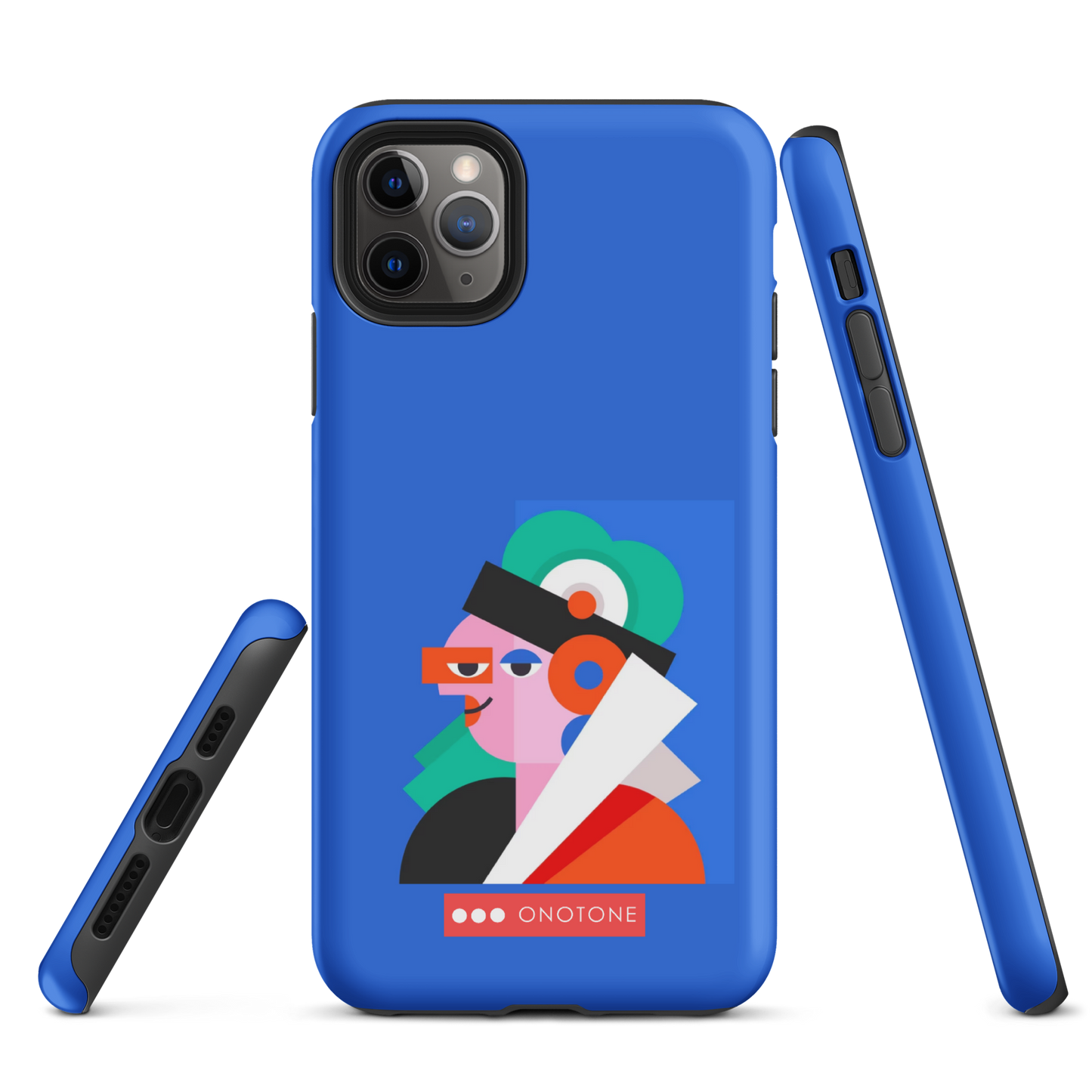 Dual Layer blue modern iPhone® Case
