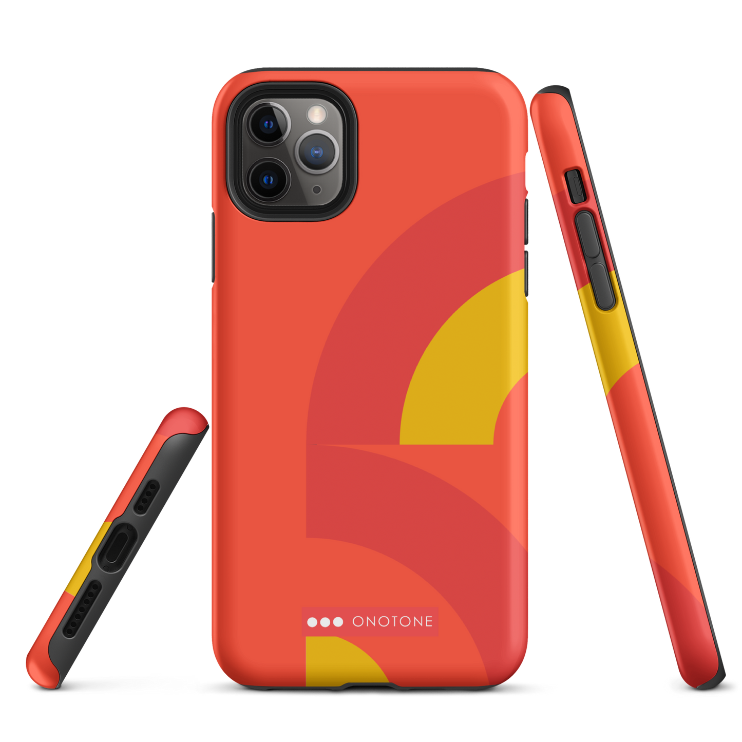 Dual Layer orange modern iPhone® Case