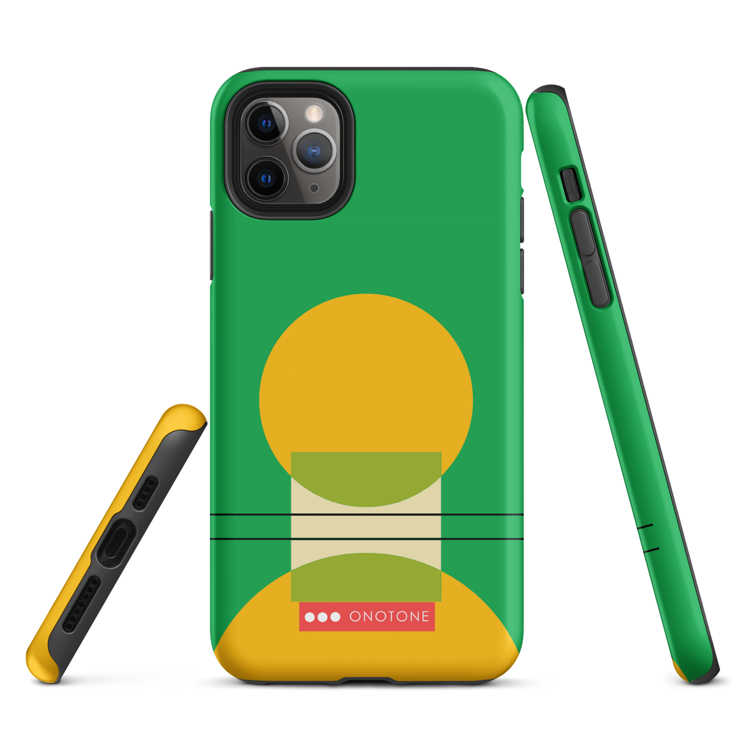 Dual Layer green modern iPhone® Case