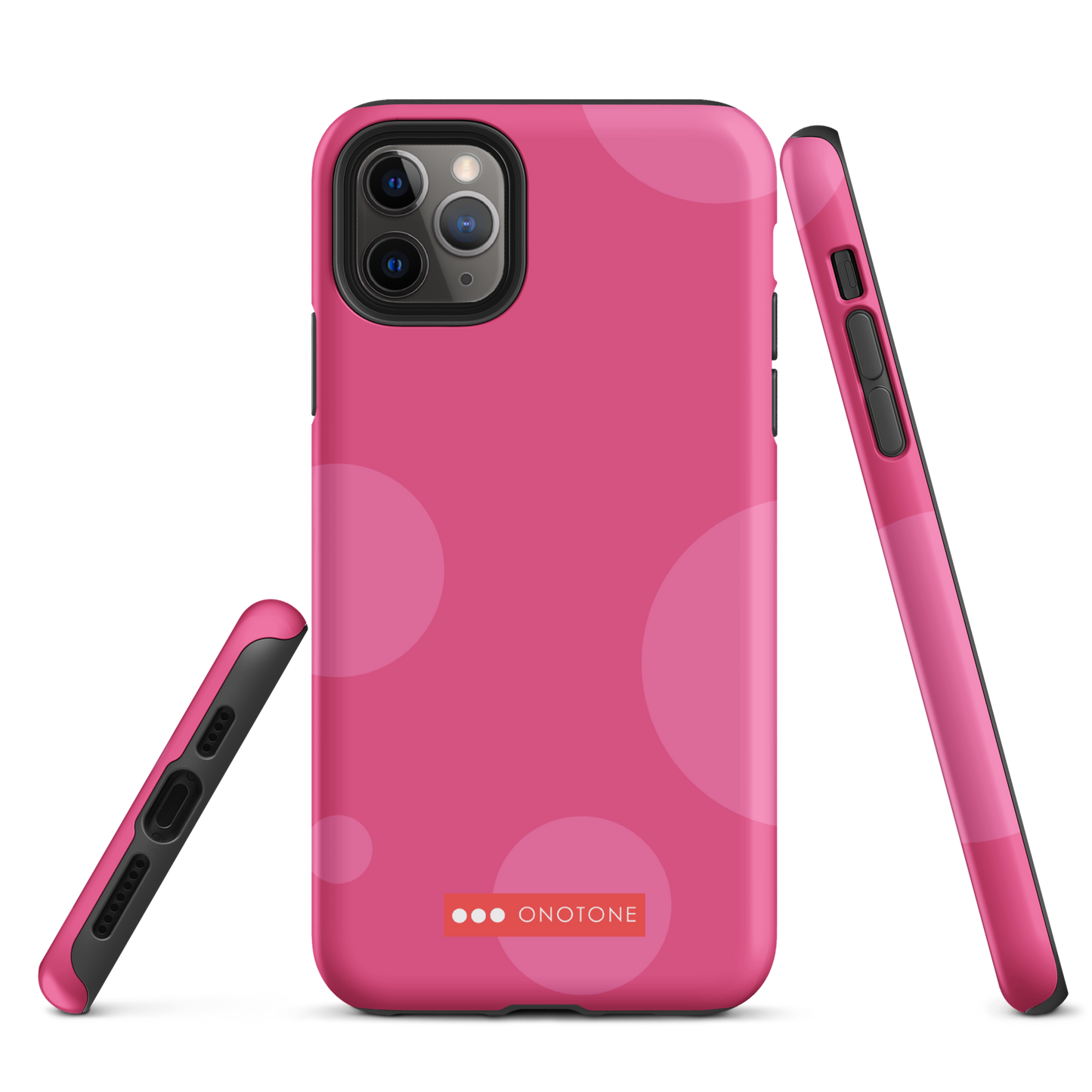 Dual Layer pink modern iPhone® Case