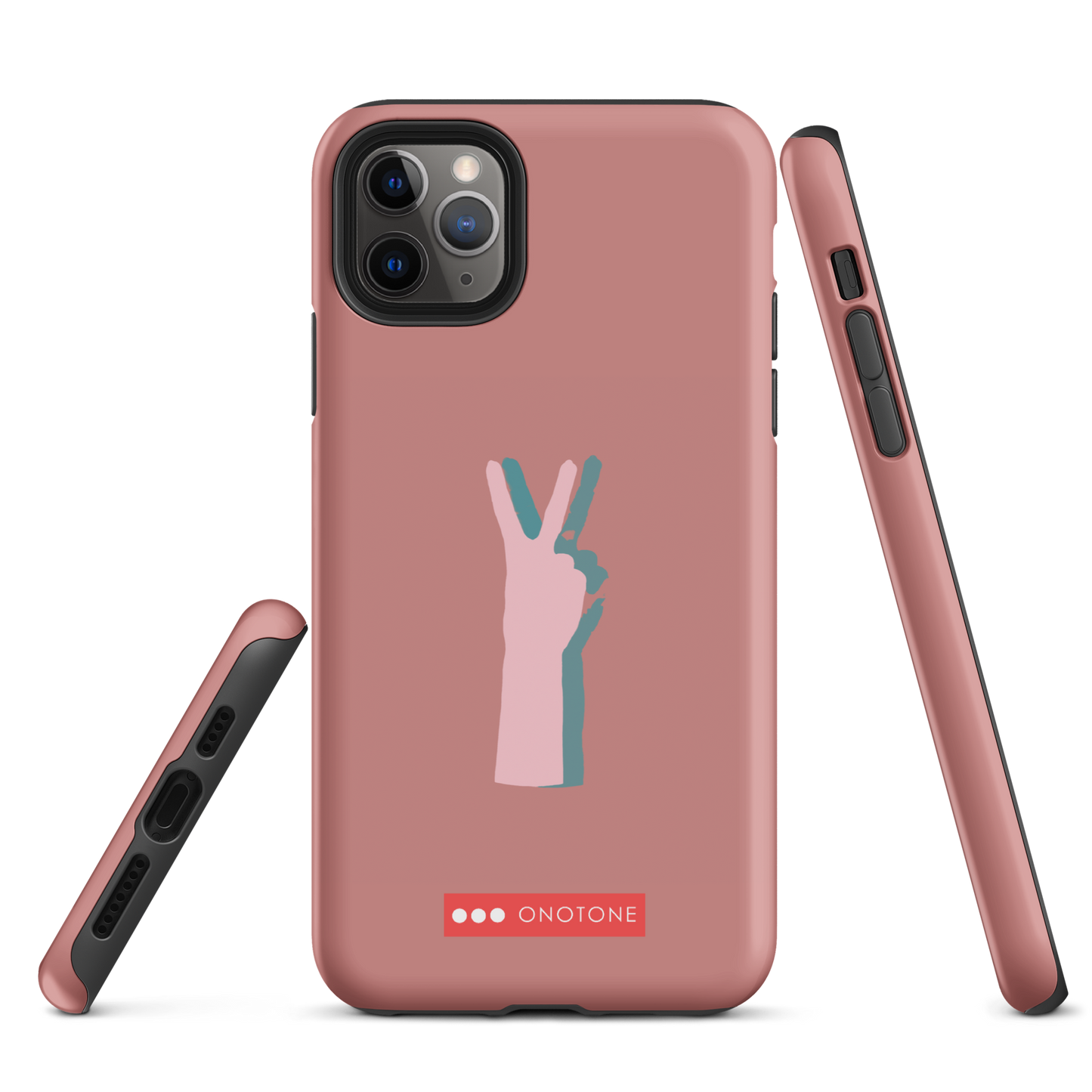 Dual Layer peace out modern iPhone® Case