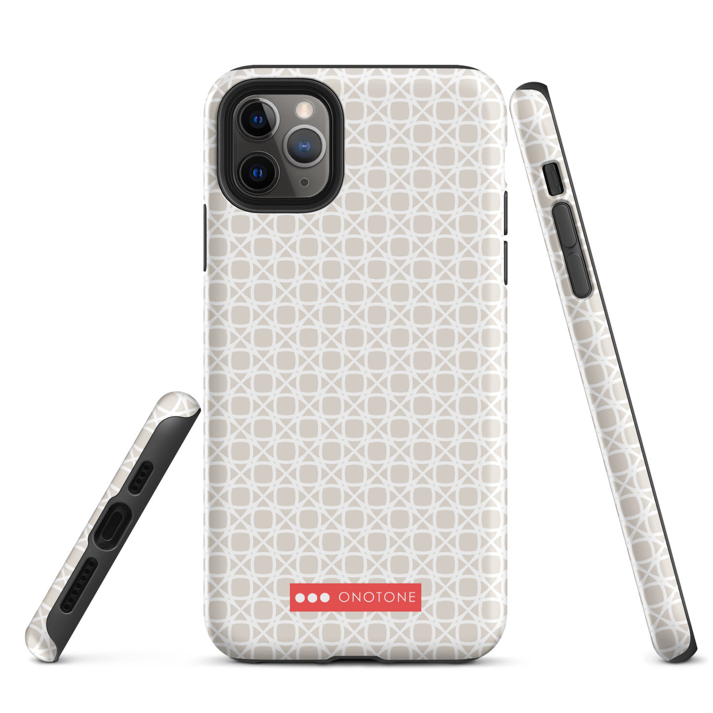 Japanese design indigo iPhone® Case with gray patterns