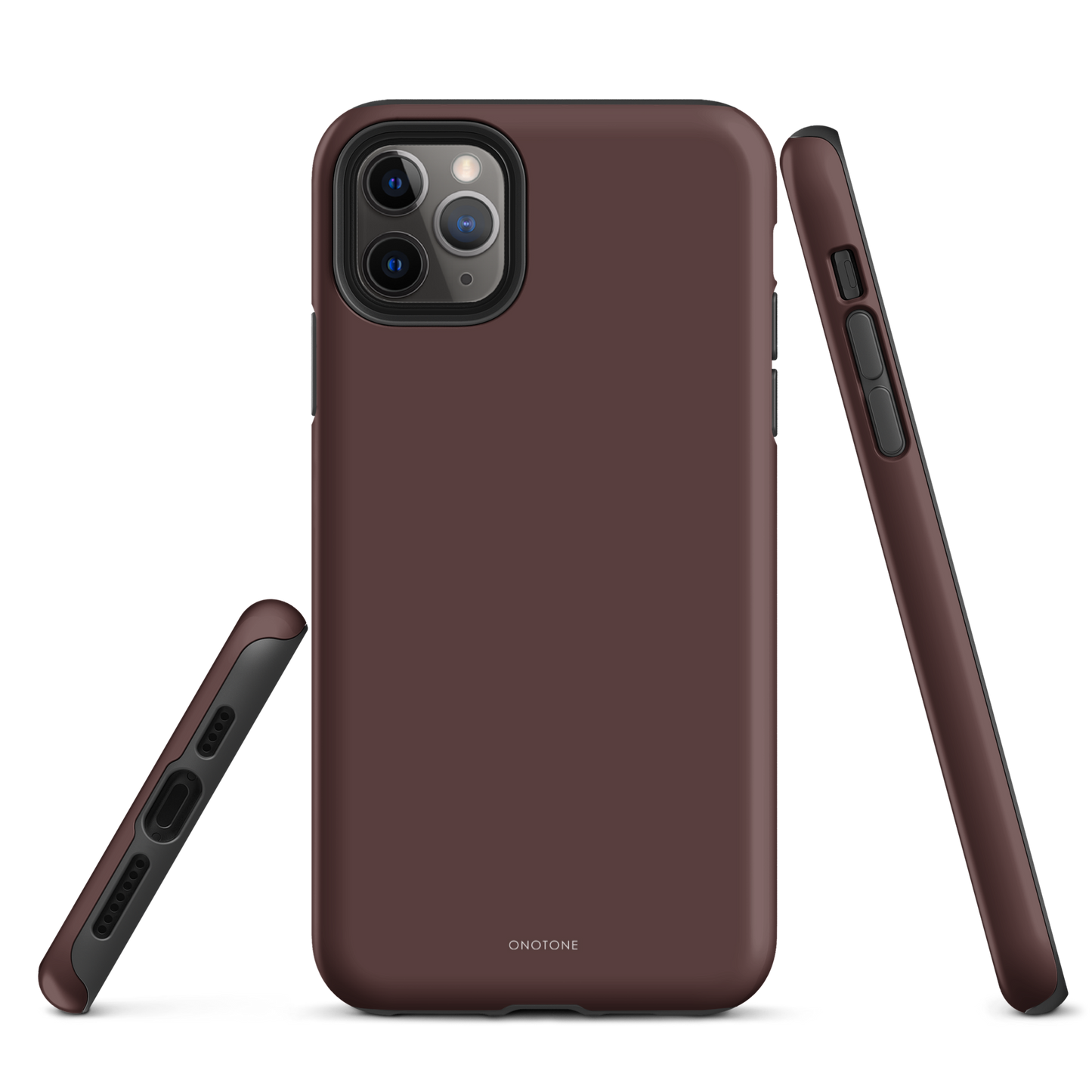 GRAY MINIMALIST IPHONE® CASE - PANTONE® BITTER CHOCOLATE