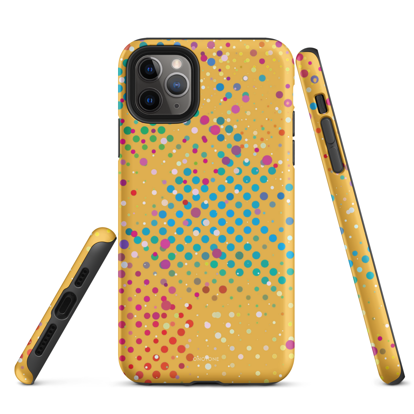 Yellow-Orange Polka Dot iPhone 12 mini Case