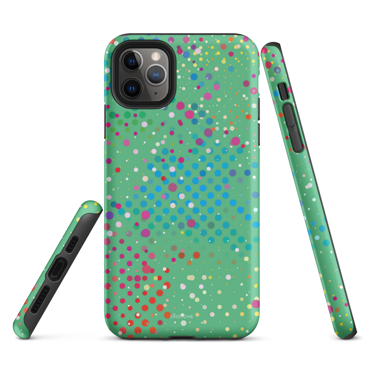 Medium Aquamarine Polka Dot iPhone 12 mini Case