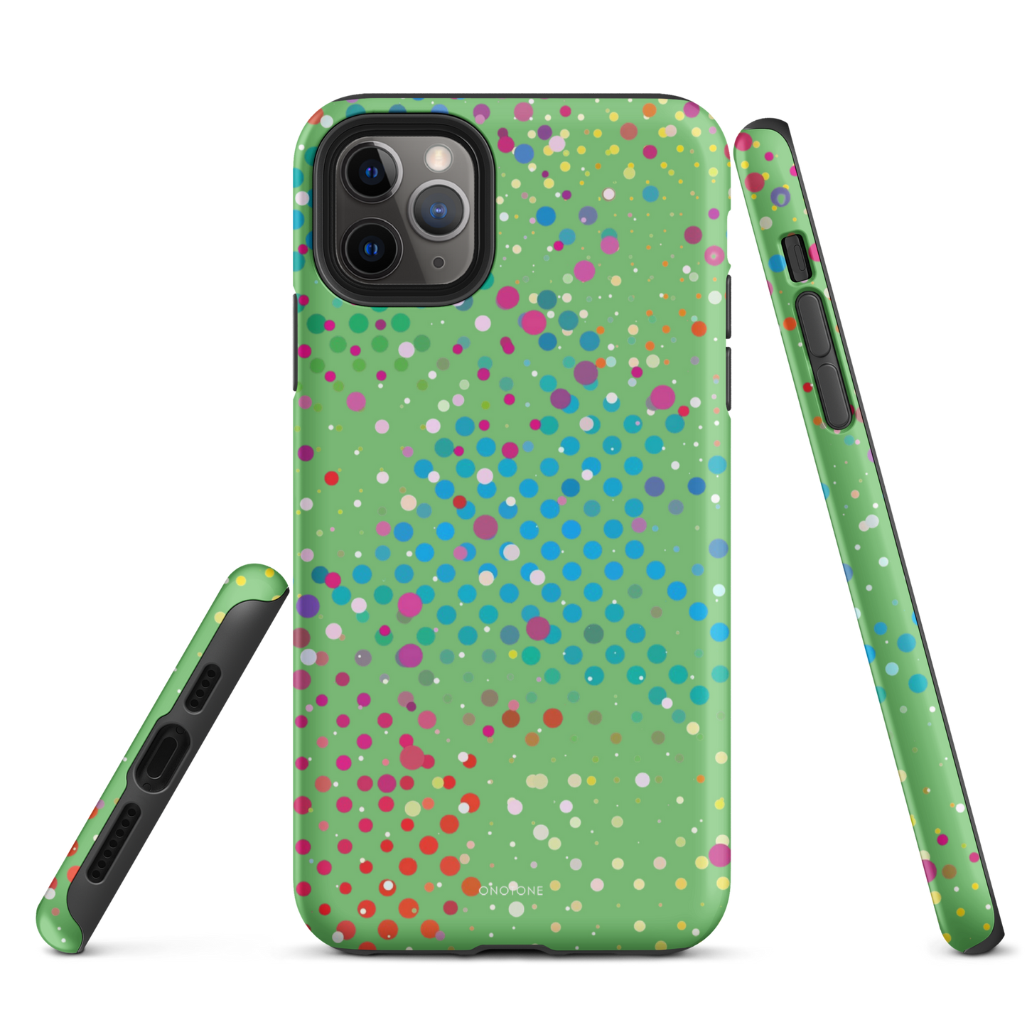 Pale Olive Green Polka Dot iPhone 12 mini Case
