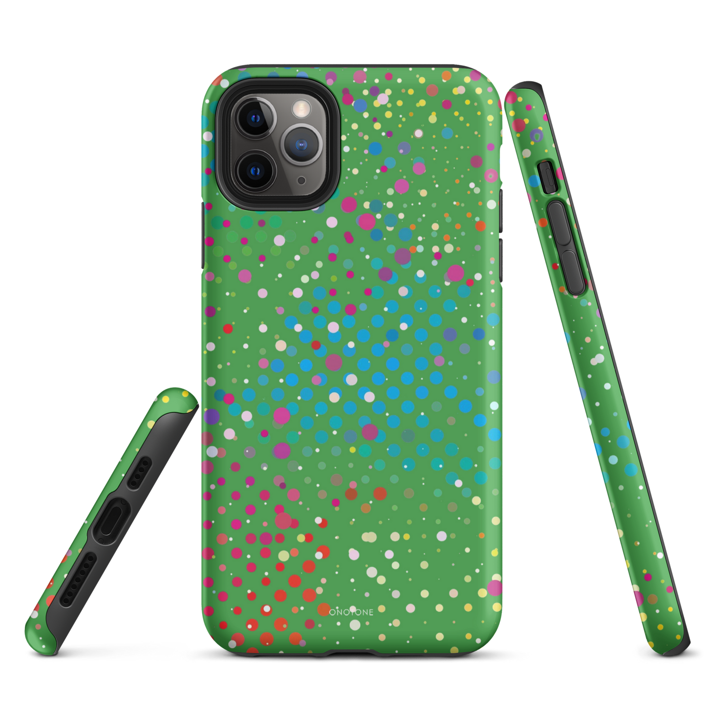 Dark Pastel Green Polka Dot iPhone 12 mini Case