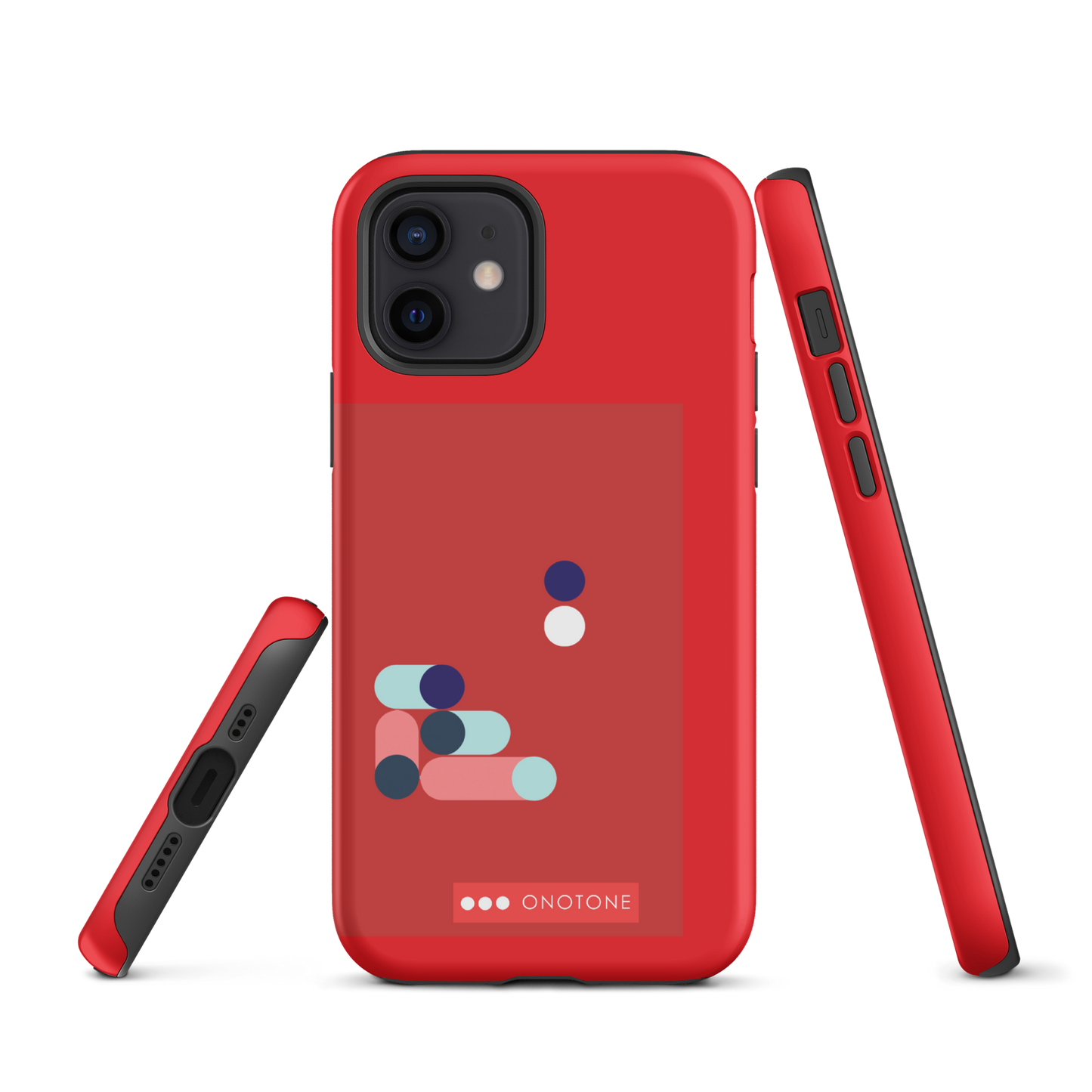 Dual Layer red modern iPhone® Case