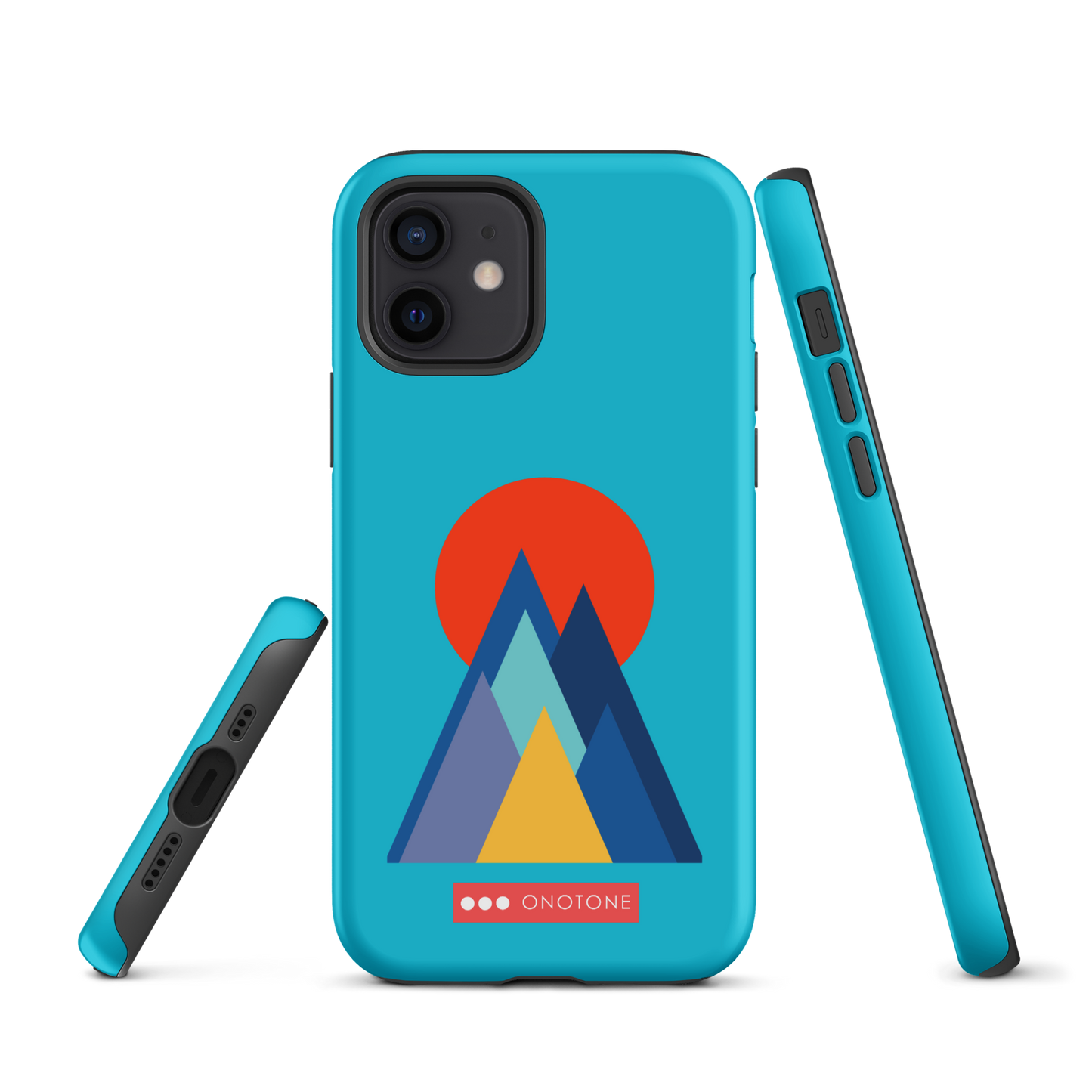 Dual Layer blue modern iPhone® Case
