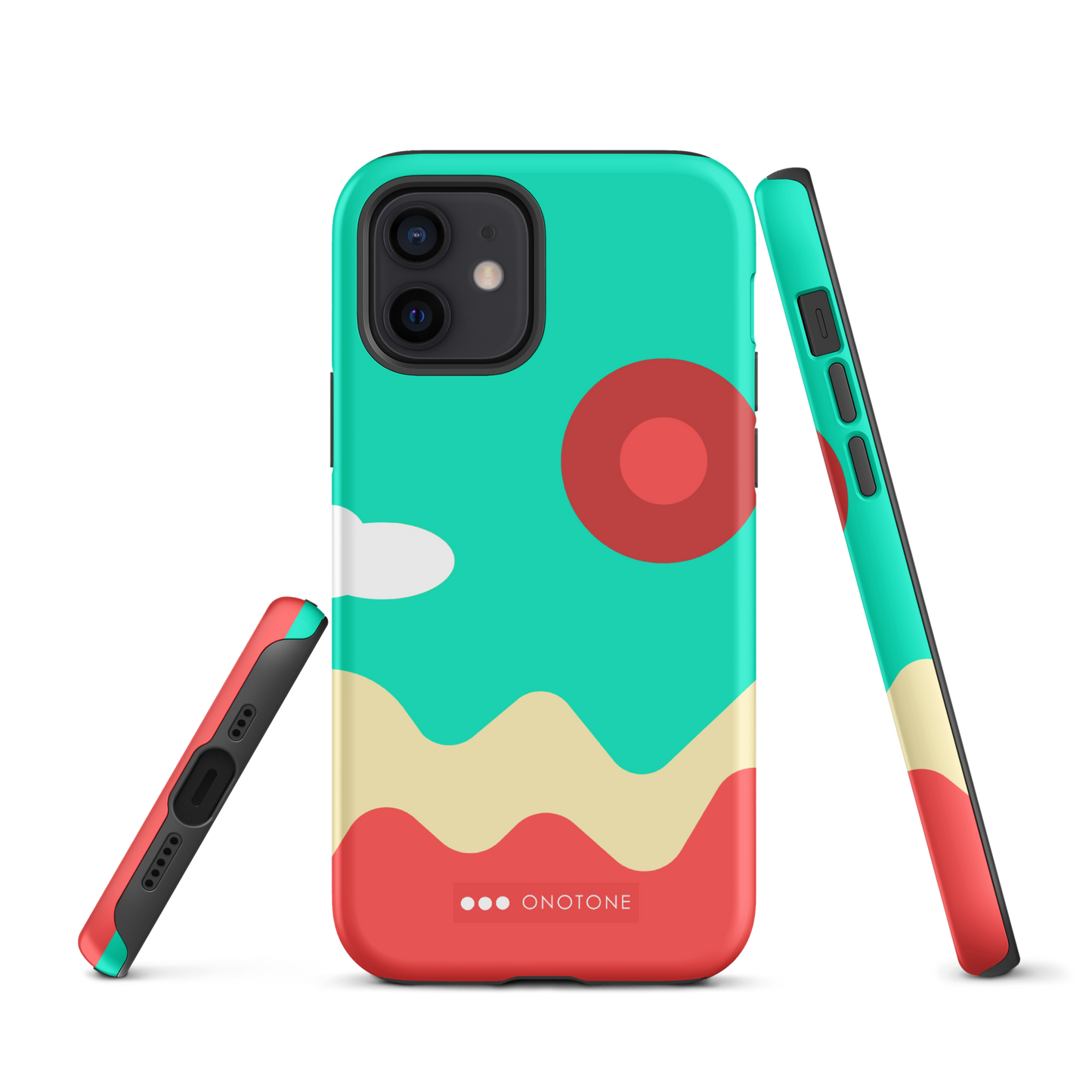 Dual Layer light blue modern iPhone® Case