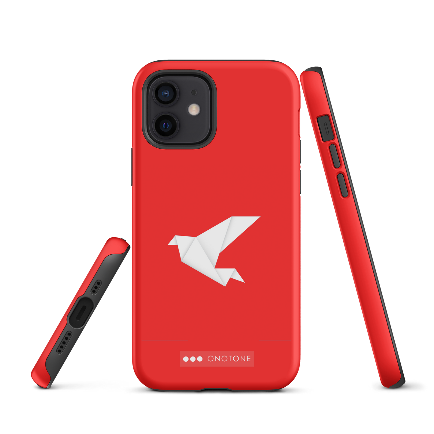 Dual Layer red modern iPhone® Case