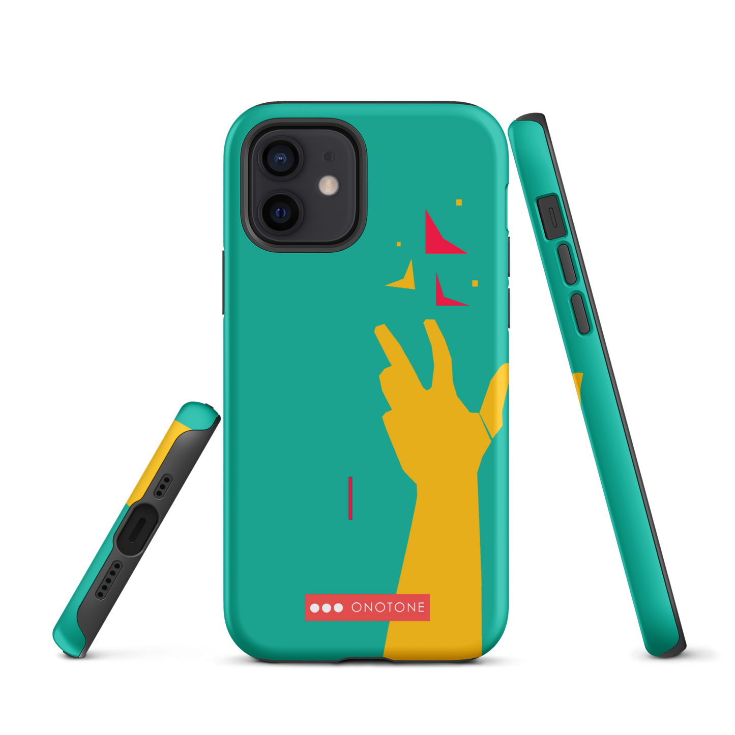 Dual Layer green modern iPhone® Case