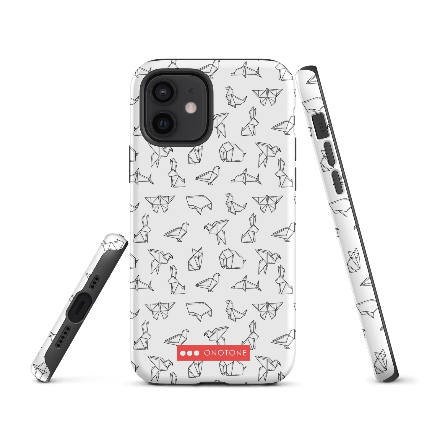 Japanese design indigo iPhone® Case with origami patterns  (IND-037)