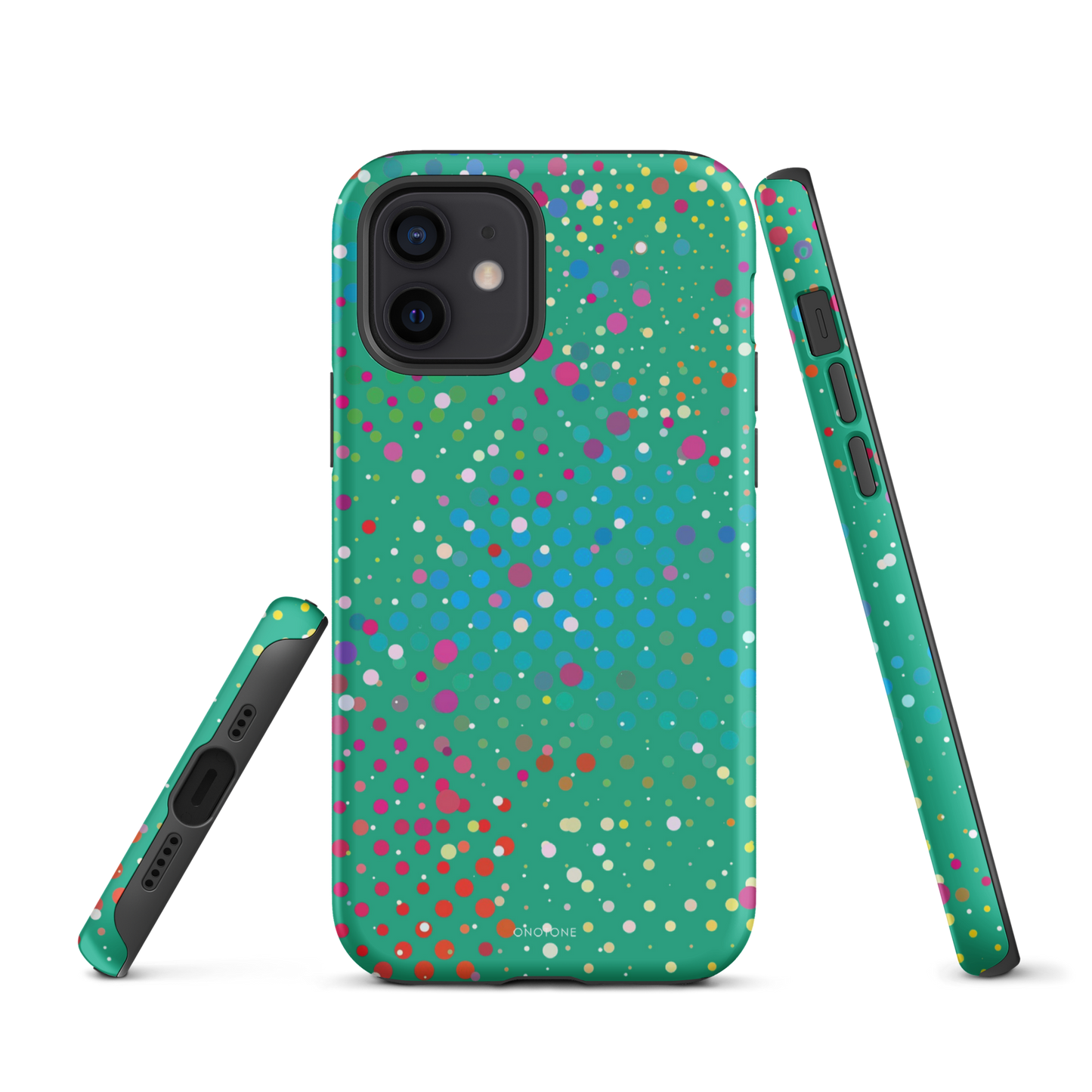 Persian Green Polka Dot iPhone 12 Pro Case