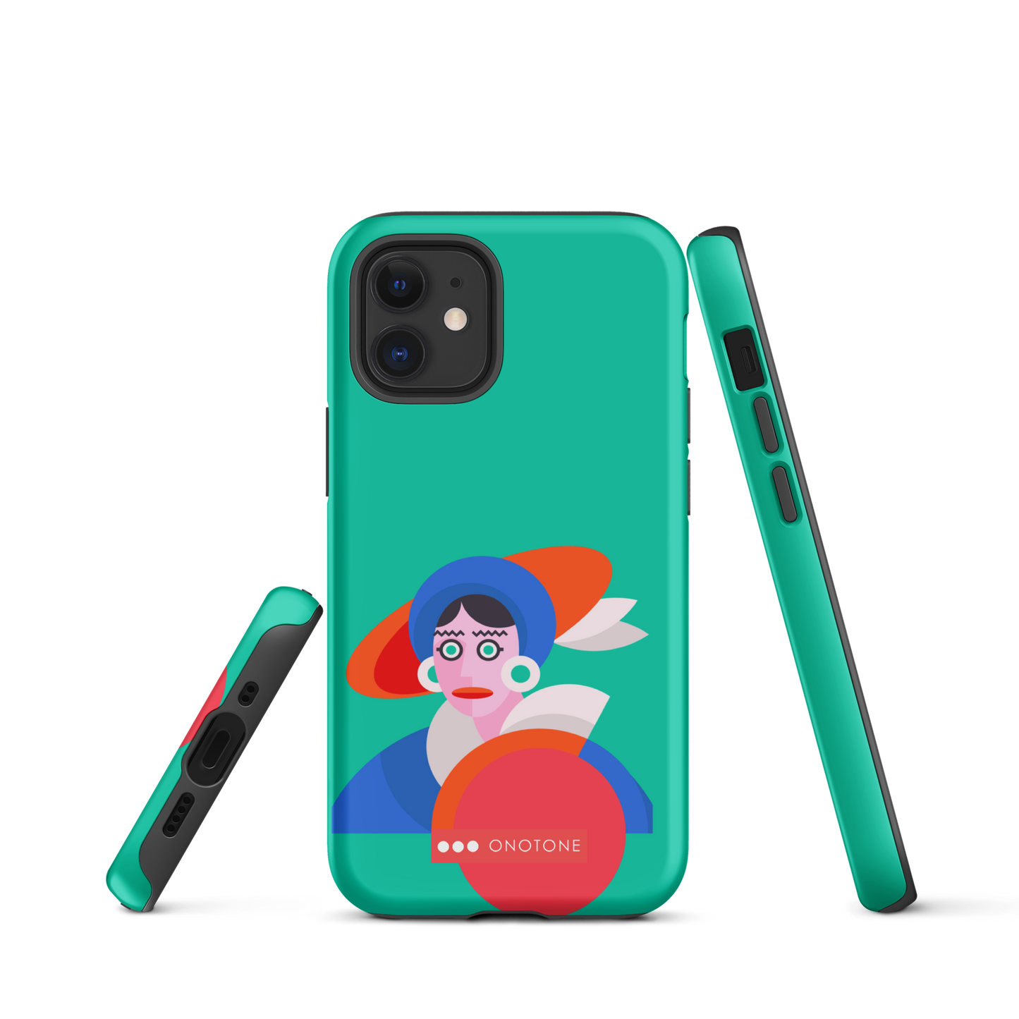 Dual Layer green modern iPhone® Case