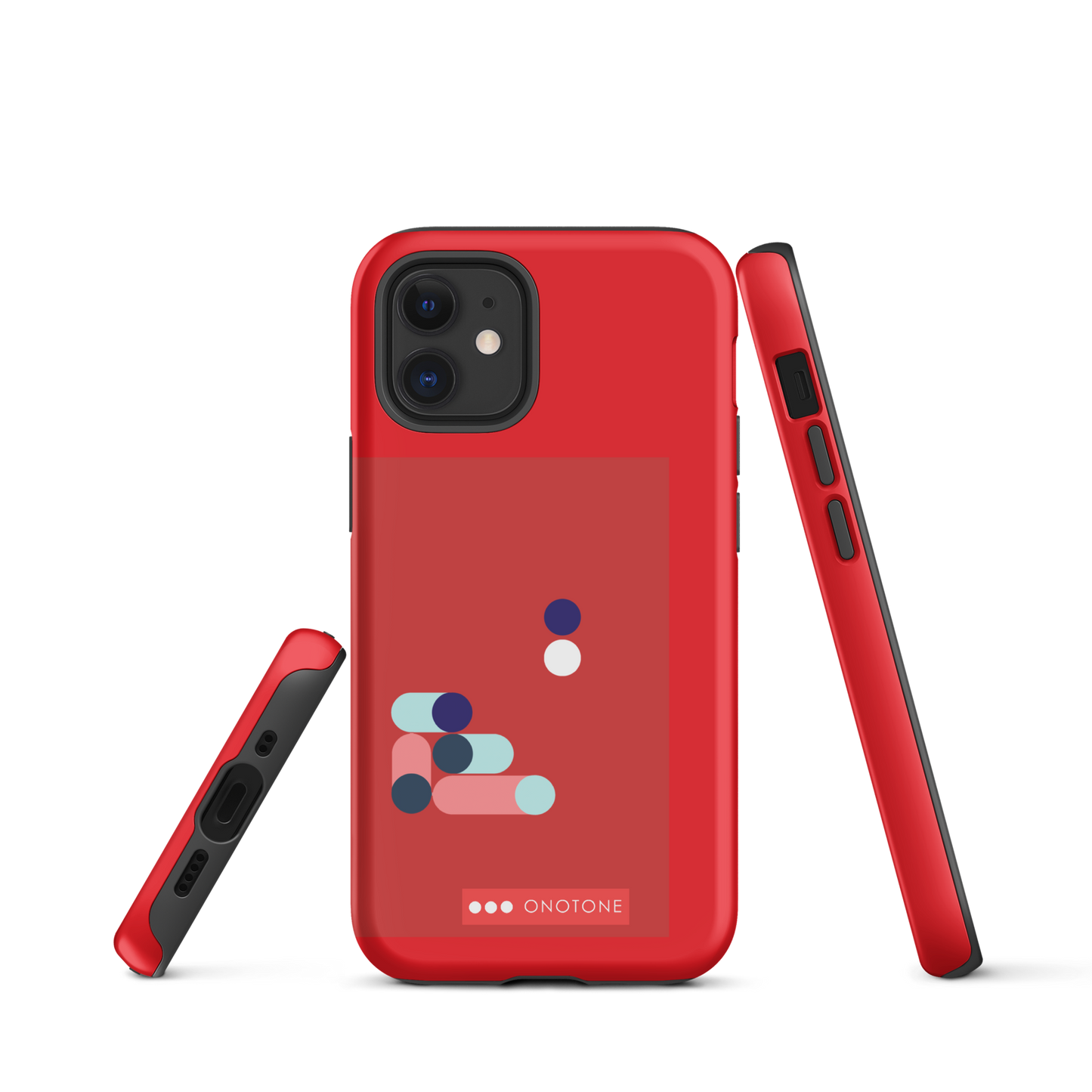 Dual Layer red modern iPhone® Case