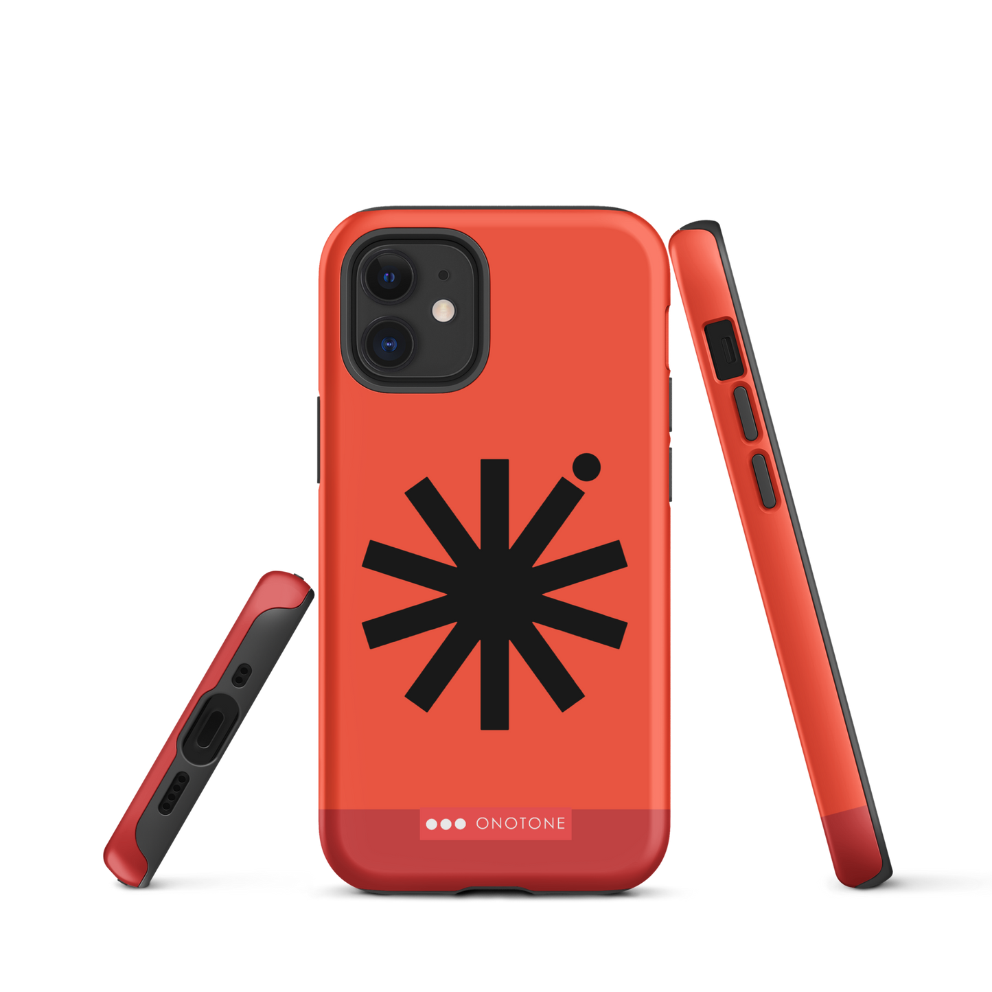 Dual Layer orange modern iPhone® Case