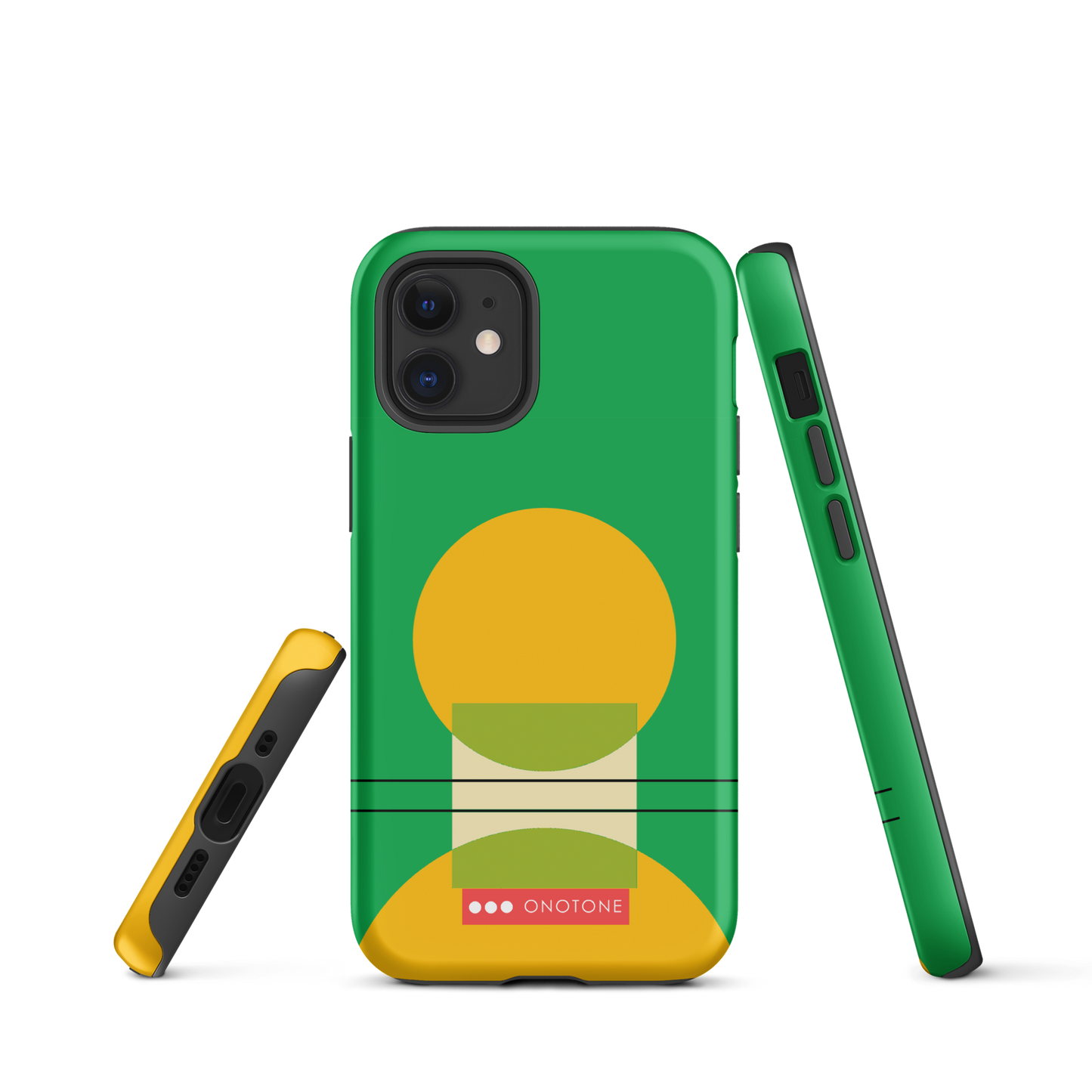 Dual Layer green modern iPhone® Case