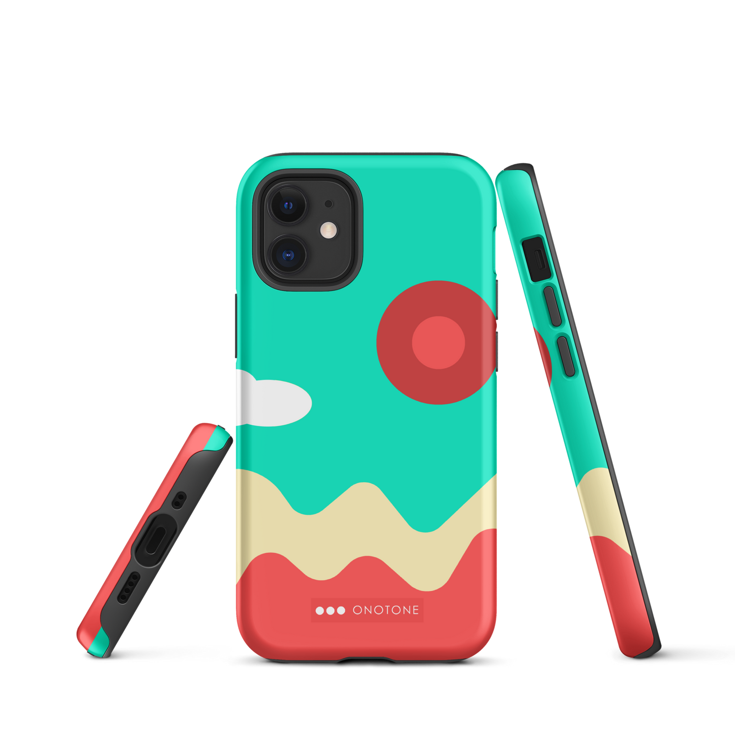 Dual Layer light blue modern iPhone® Case