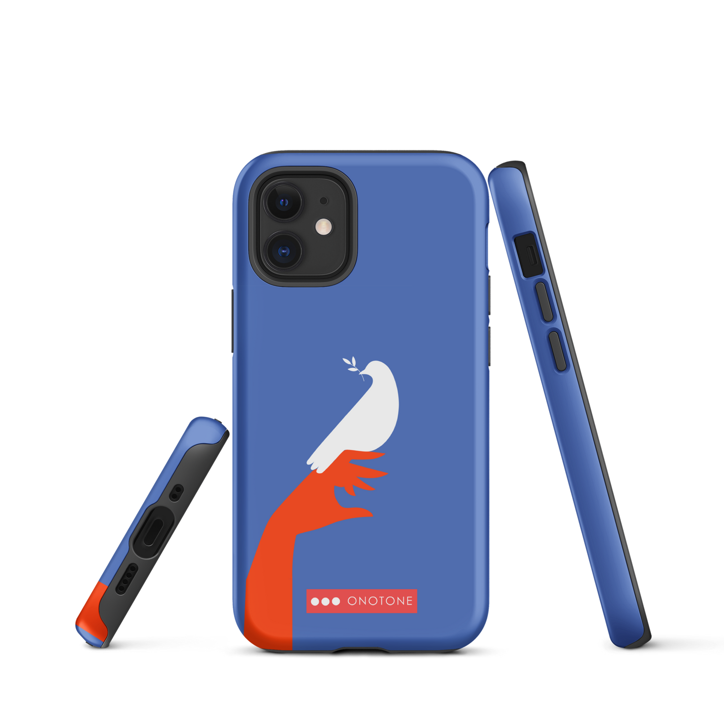 Dual Layer blue modern iPhone® Case