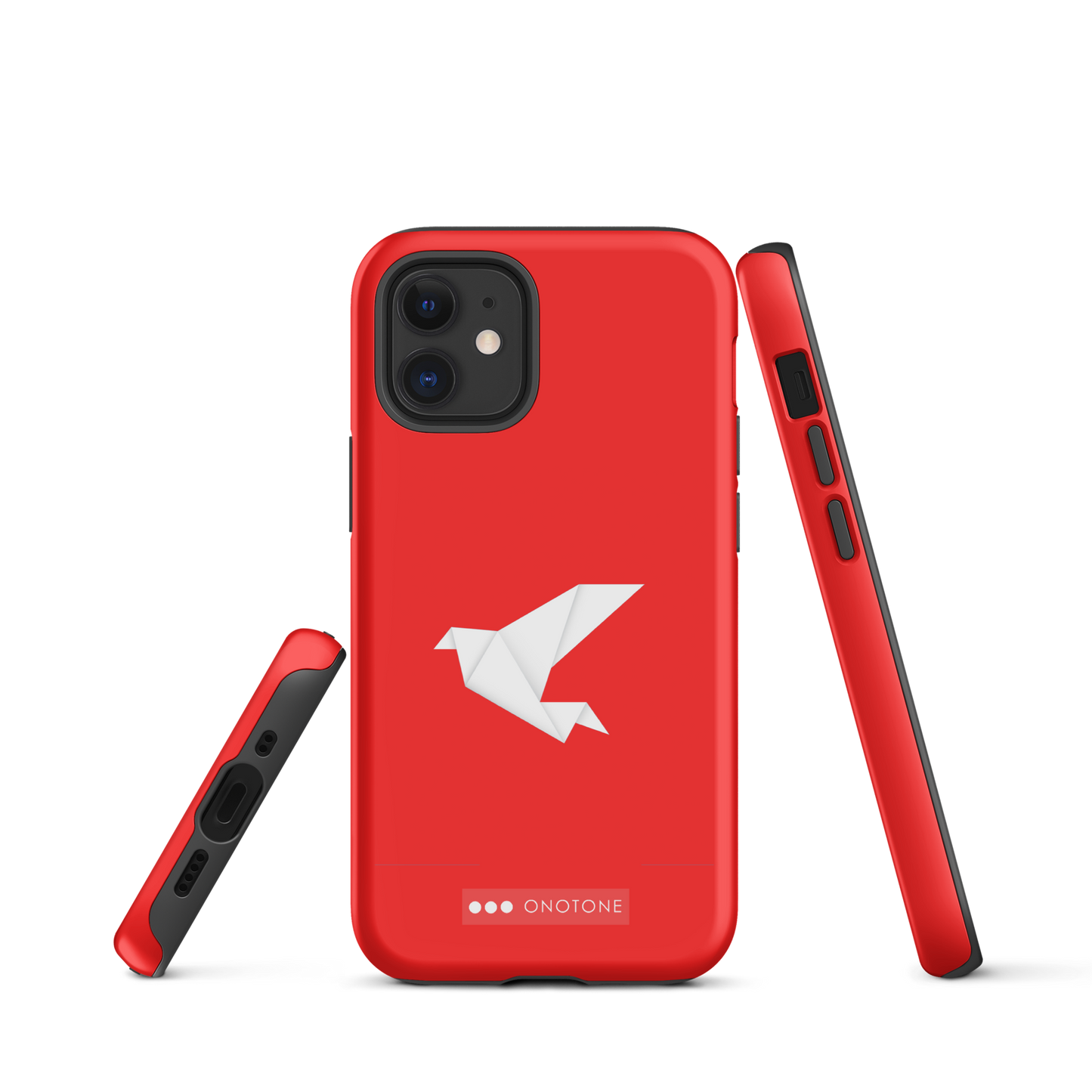 Dual Layer red modern iPhone® Case