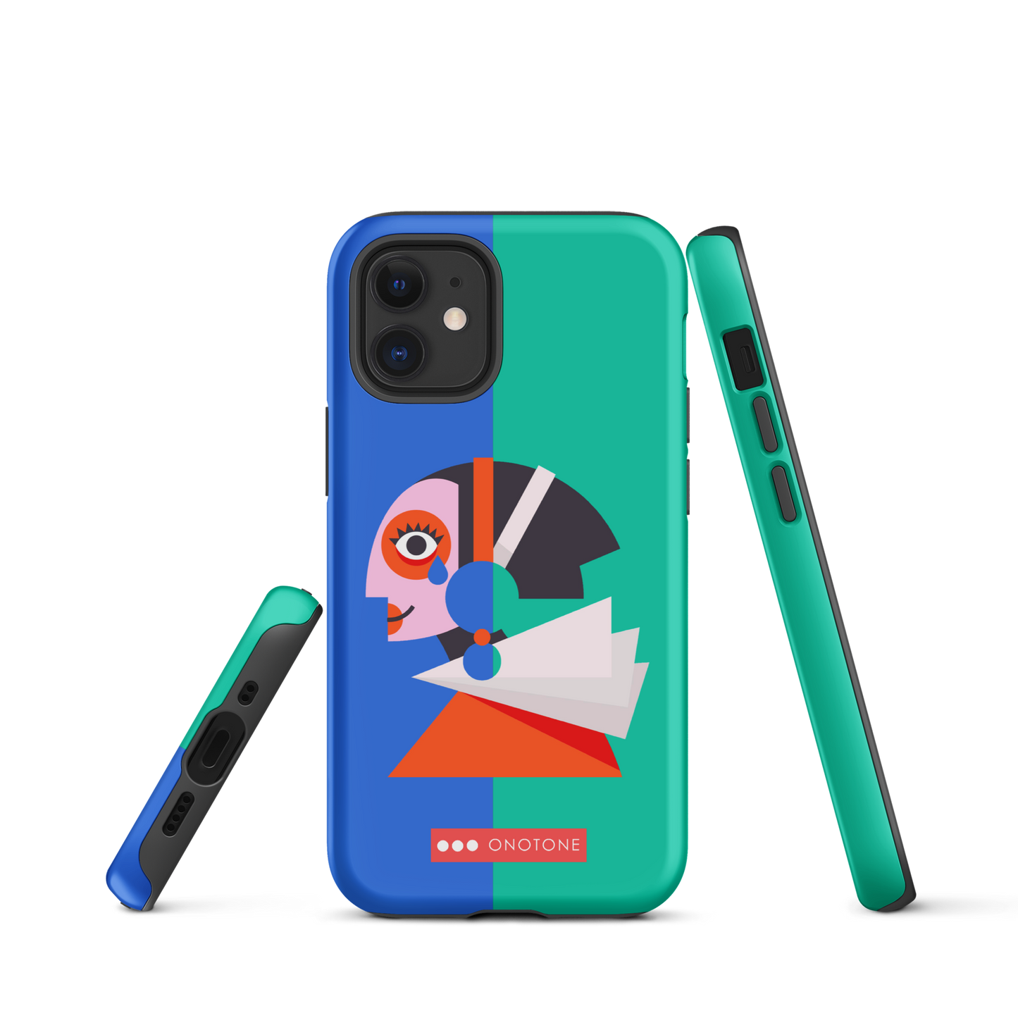 Dual Layer green modern iPhone® Case