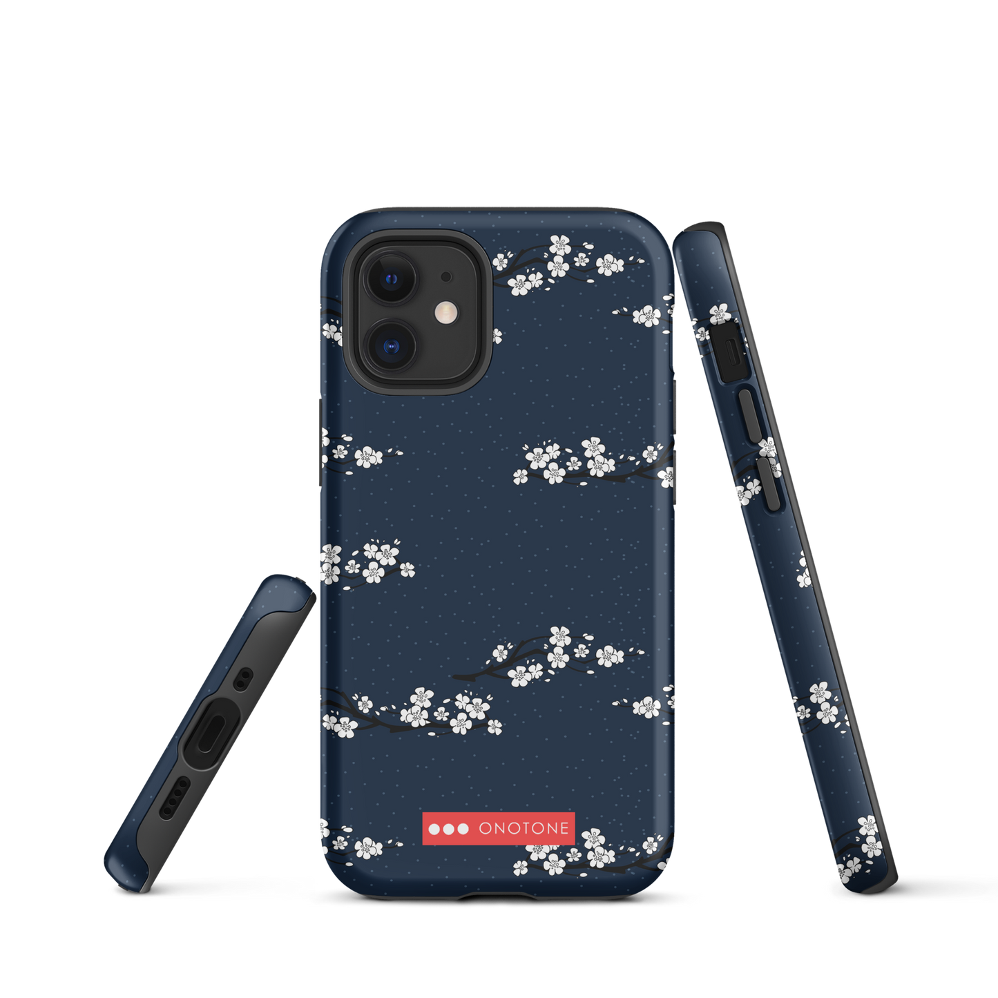 Japanese design indigo iPhone® Case with cherry blossoms