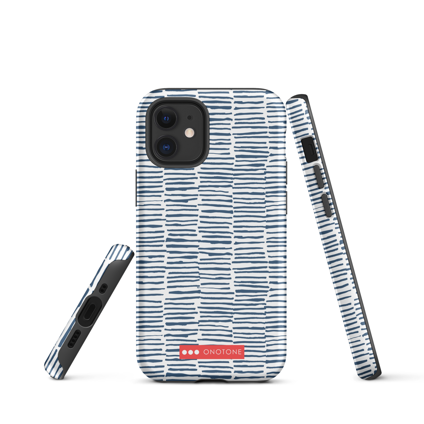 Japanese design indigo iPhone® Case with blue lines