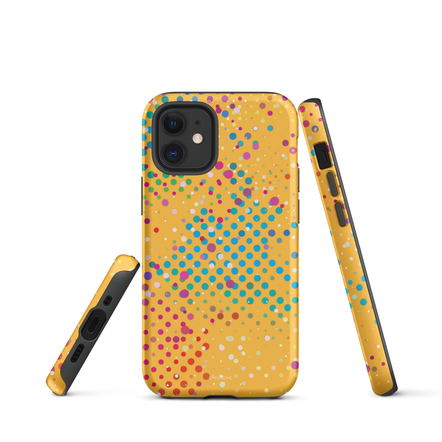 Orange Pop Polka Dot iPhone 12 Case
