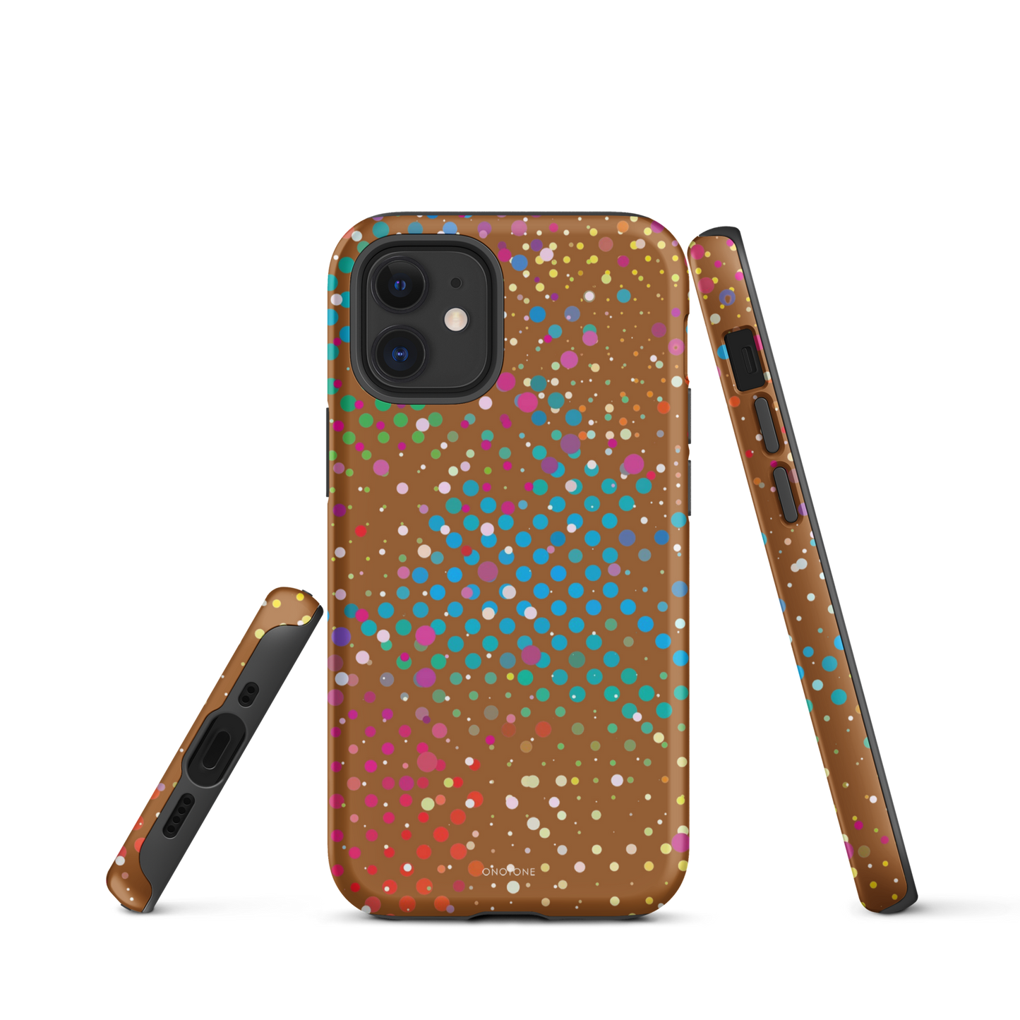Cinnamon Brown Polka Dot iPhone 12 Case