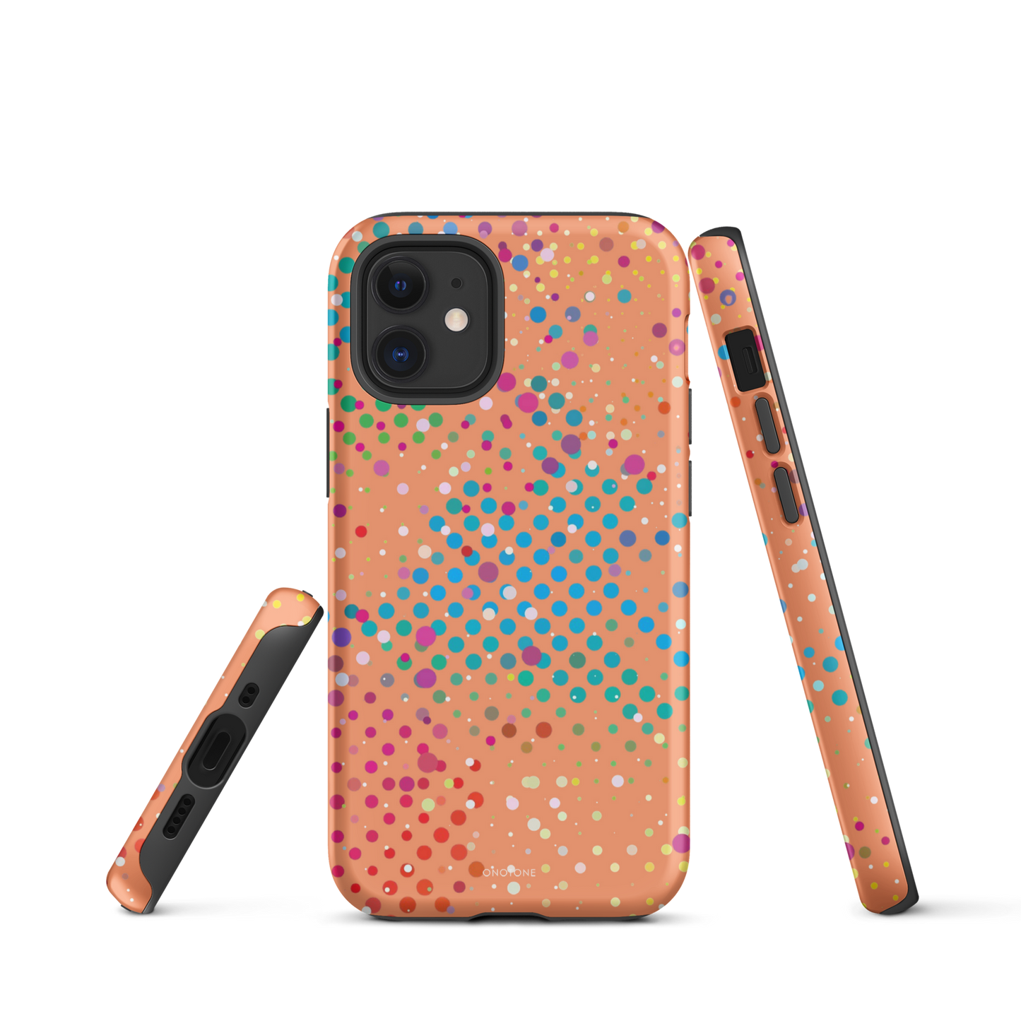Soft Vivid Vermilion Polka Dot iPhone 12 Case
