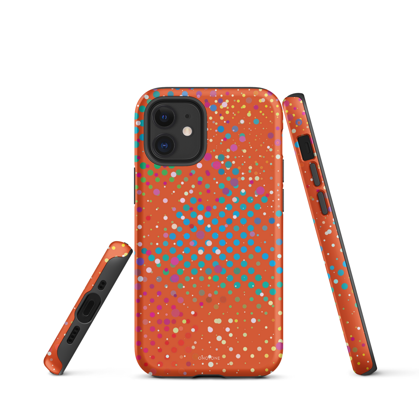 Vivid Vermilion Polka Dot iPhone 12 Case