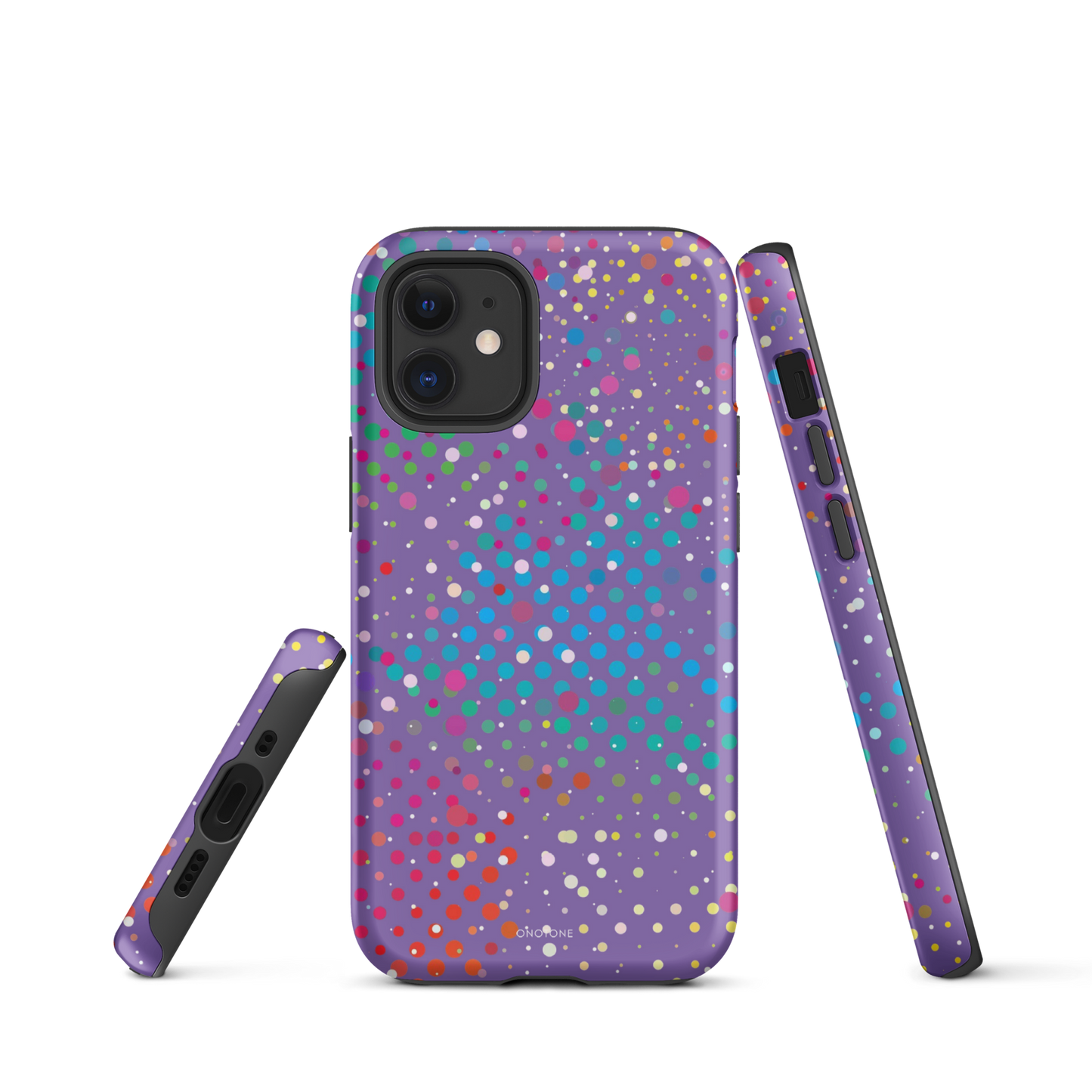 Purple Polka Dot iPhone 12 Case